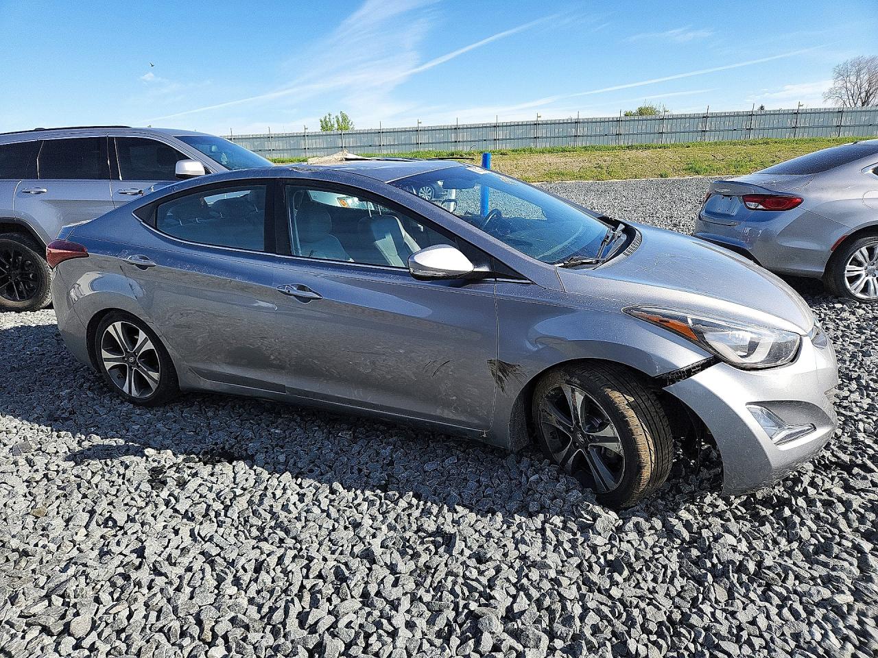 2015 Hyundai Elantra Sport Gray vin: KMHDH4AH5FU304346
