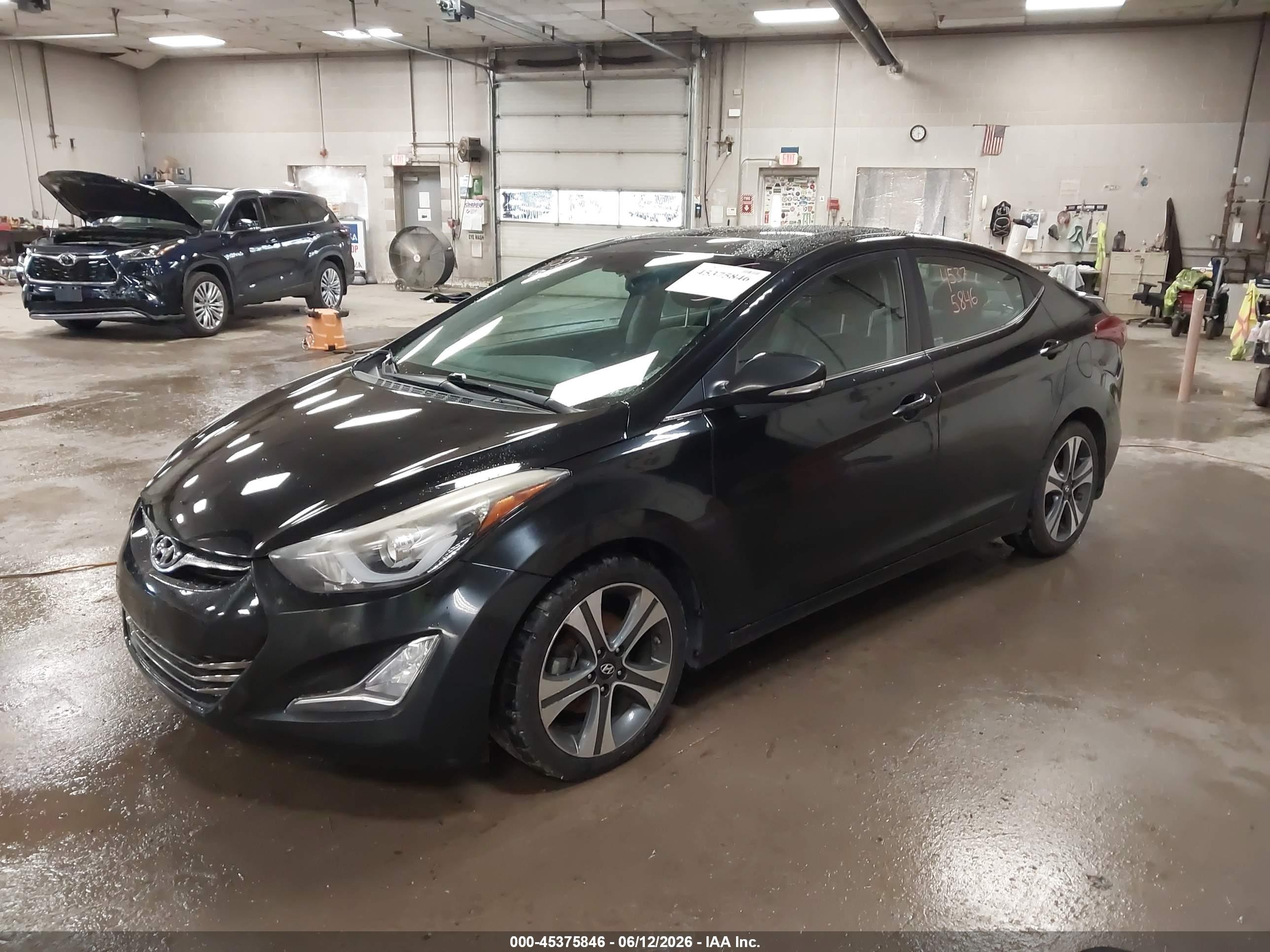 2015 Hyundai Elantra Sport Черный vin: KMHDH4AH5FU370766