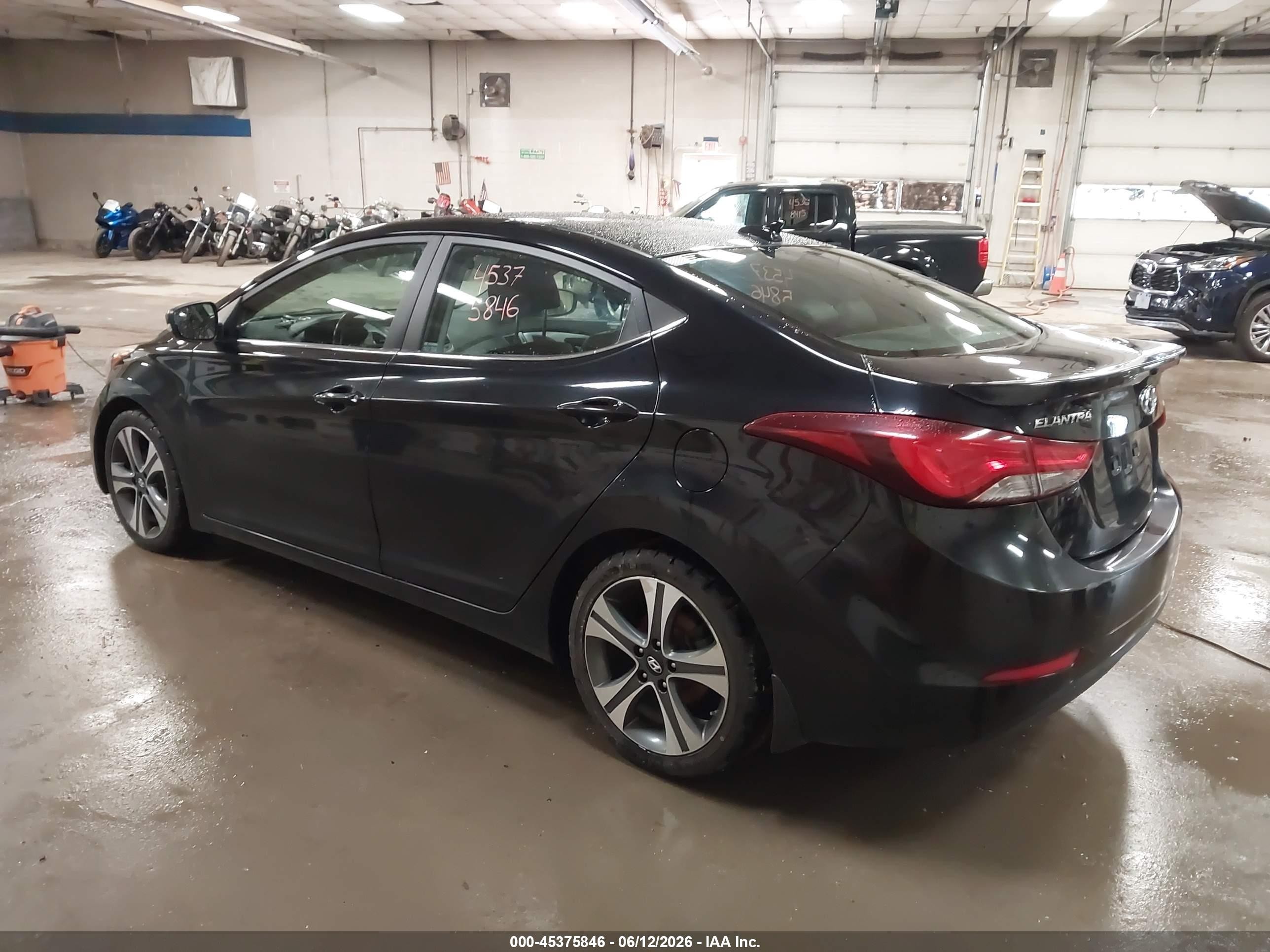 2015 Hyundai Elantra Sport Черный vin: KMHDH4AH5FU370766
