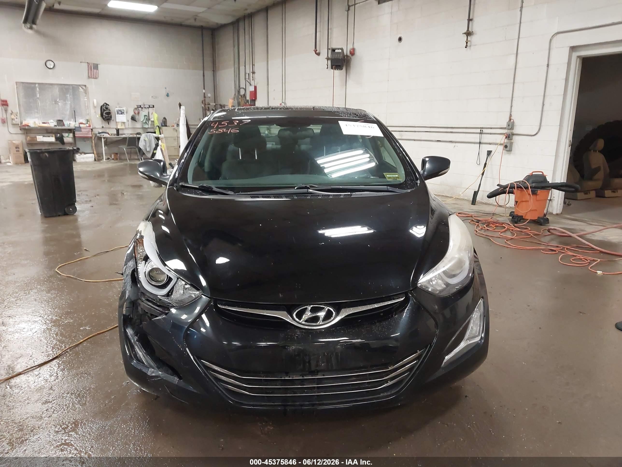 2015 Hyundai Elantra Sport Черный vin: KMHDH4AH5FU370766
