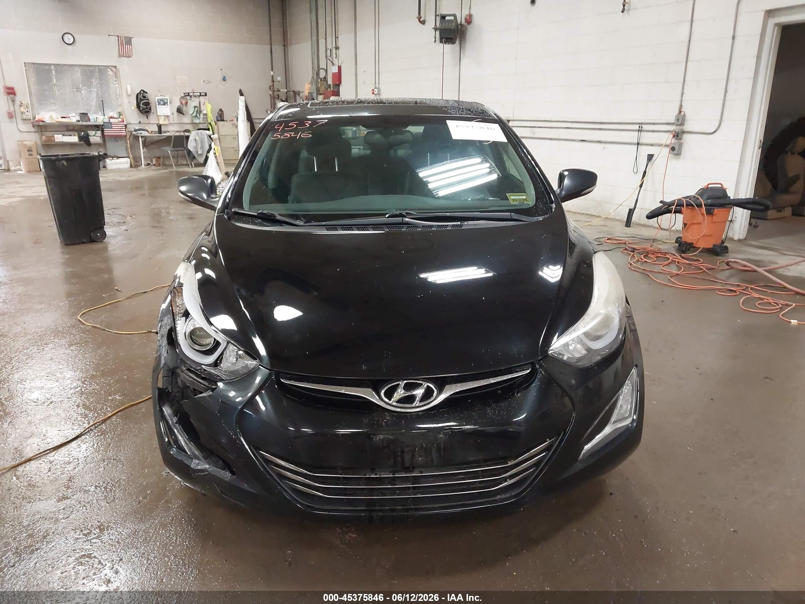 2015 Hyundai Elantra Sport Черный vin: KMHDH4AH5FU370766