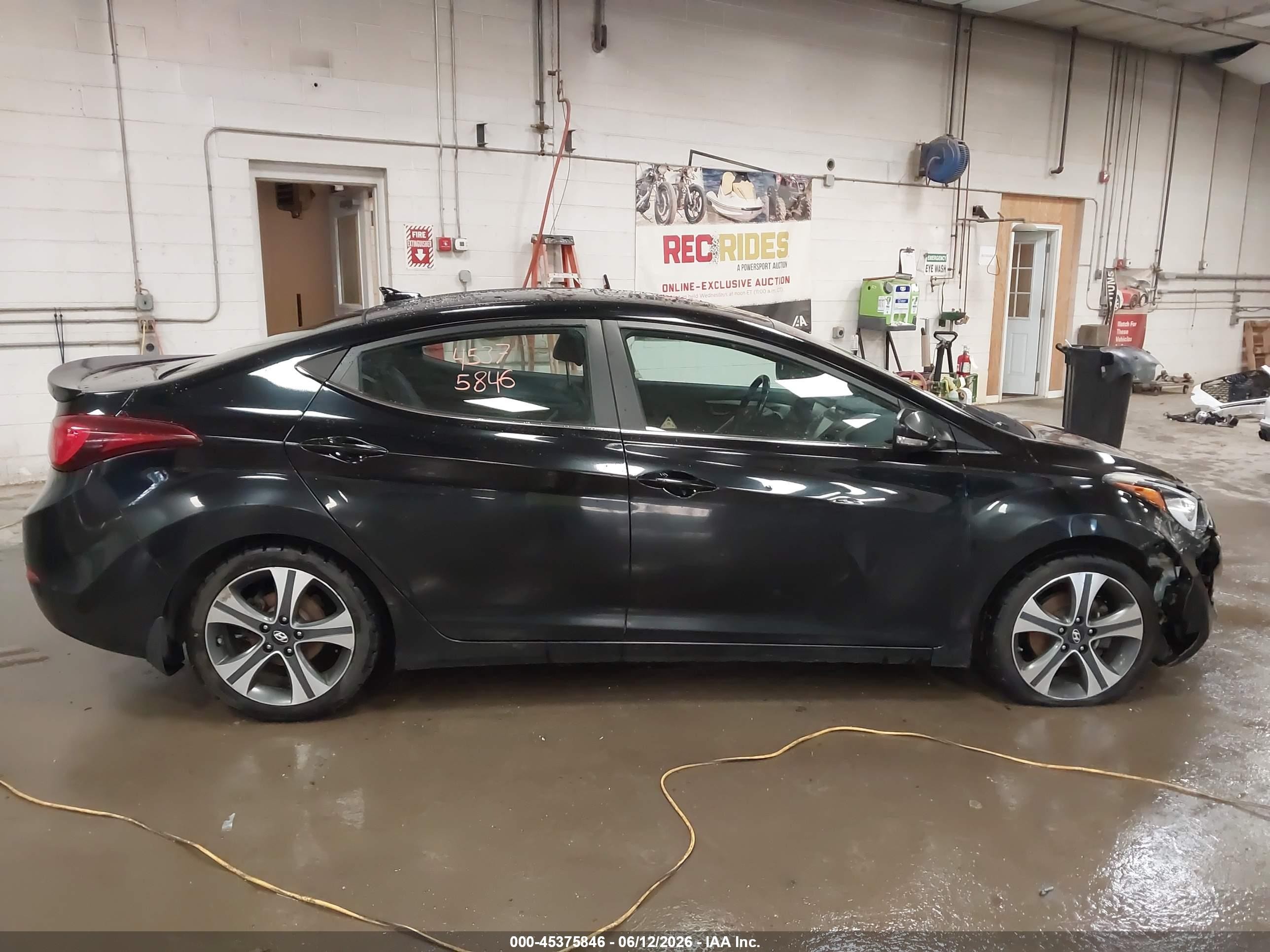 2015 Hyundai Elantra Sport Черный vin: KMHDH4AH5FU370766