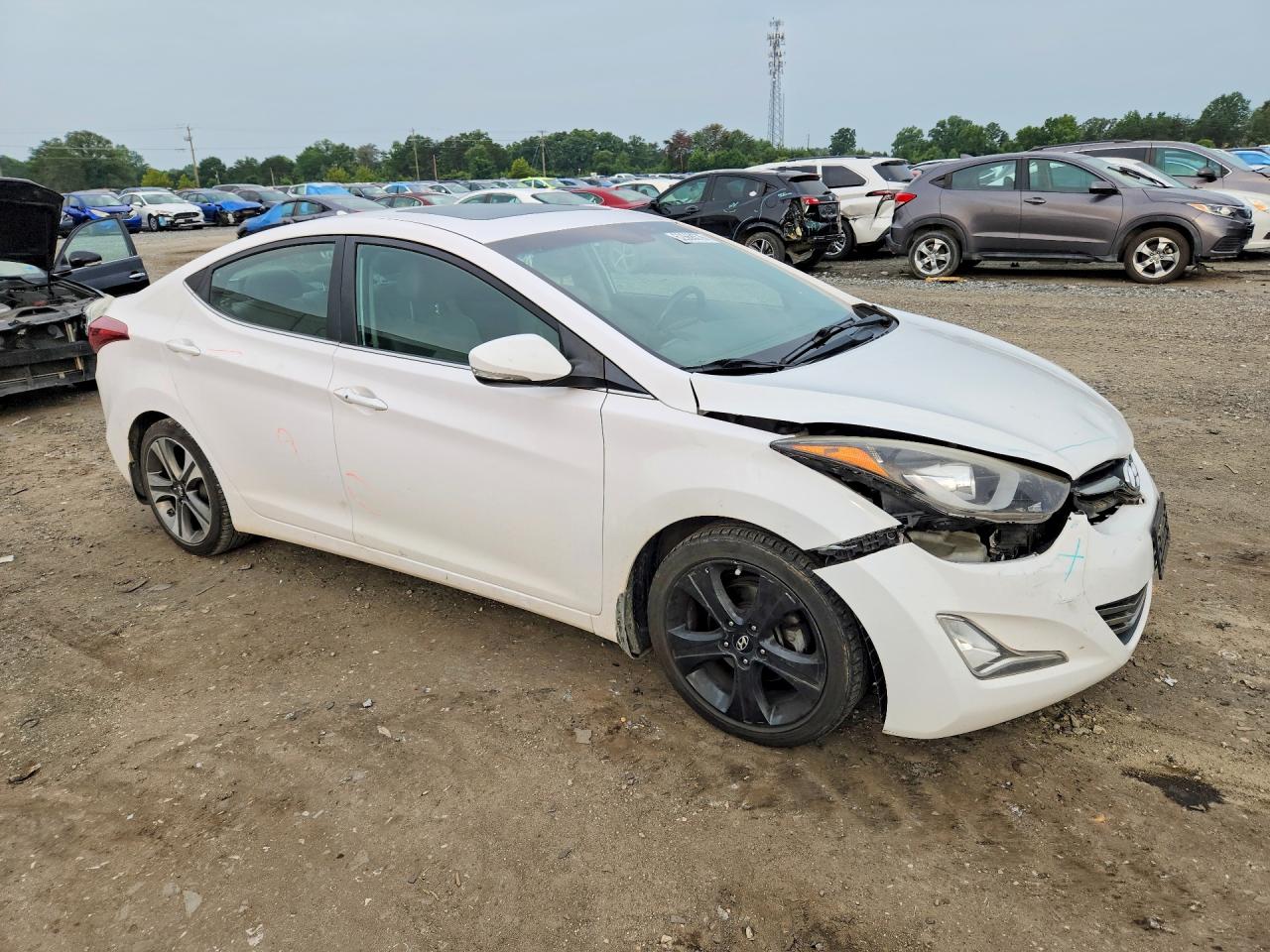 2015 Hyundai Elantra Sport White vin: KMHDH4AH5FU382867