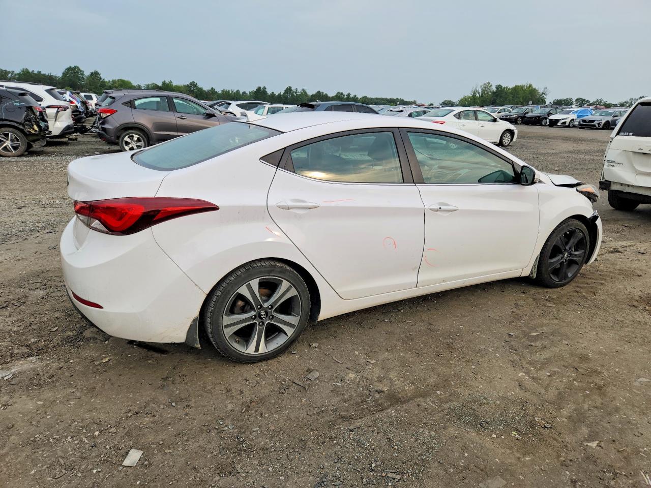 2015 Hyundai Elantra Sport White vin: KMHDH4AH5FU382867