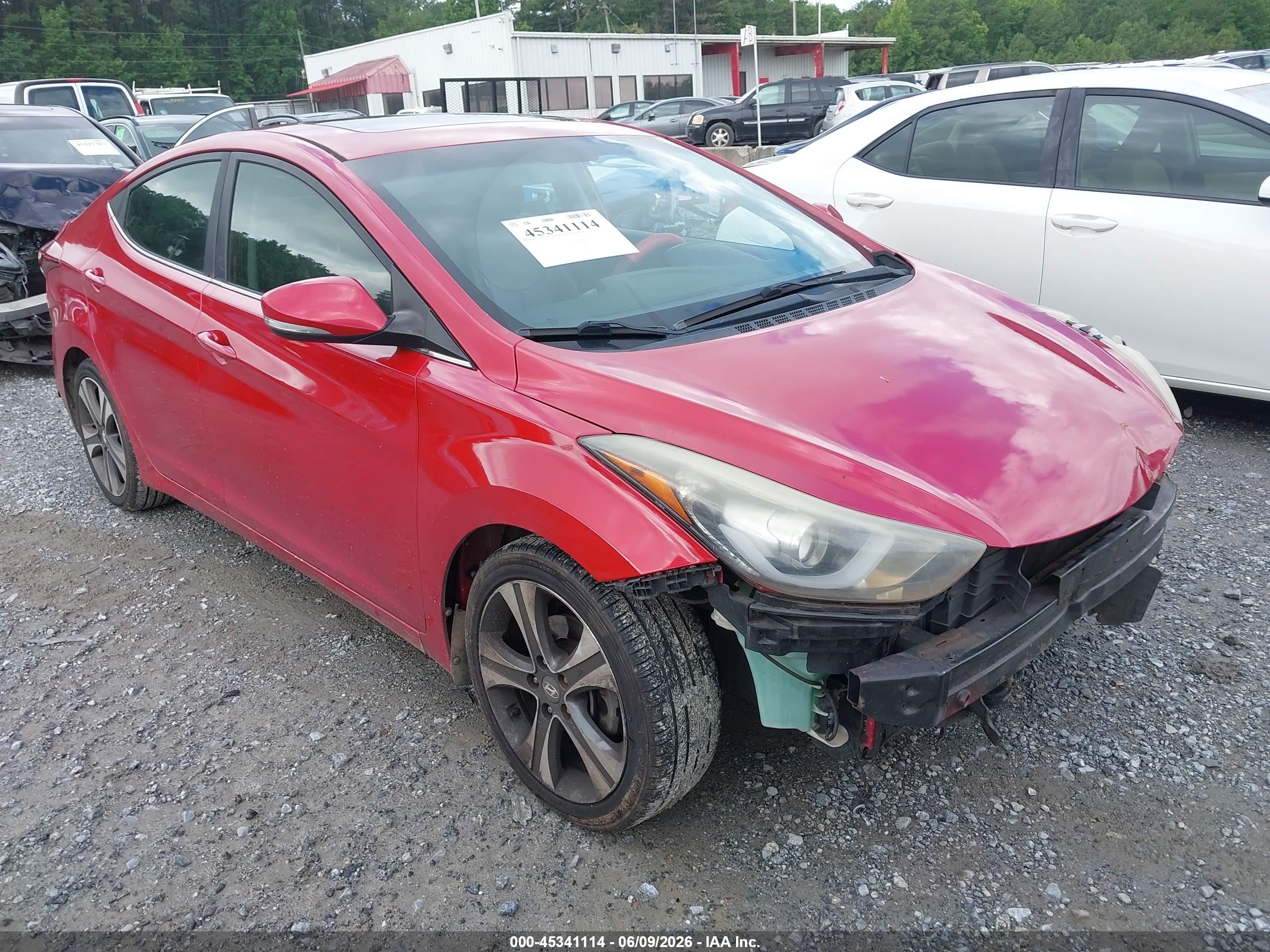 2014 Hyundai Elantra Sport Red vin: KMHDH4AH6EU100704
