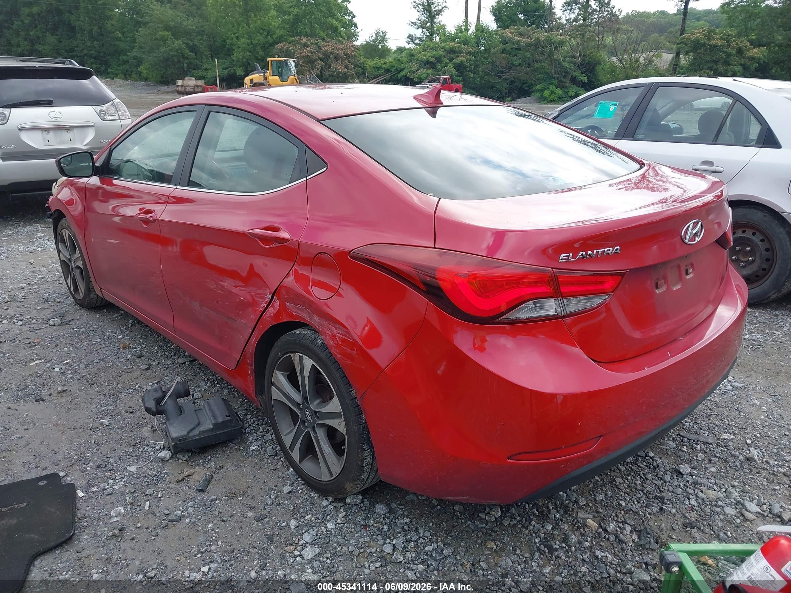2014 Hyundai Elantra Sport Red vin: KMHDH4AH6EU100704