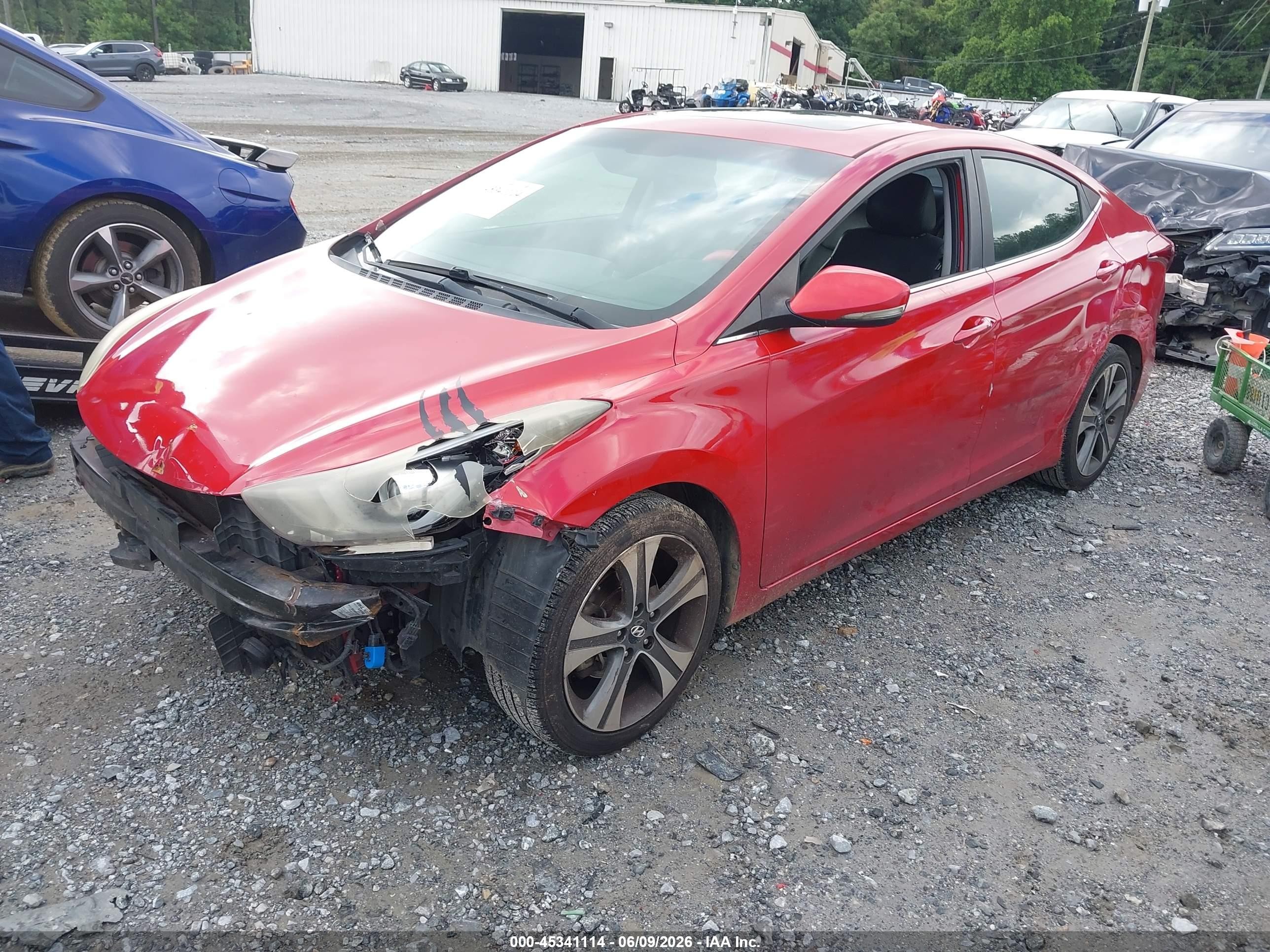 2014 Hyundai Elantra Sport Red vin: KMHDH4AH6EU100704