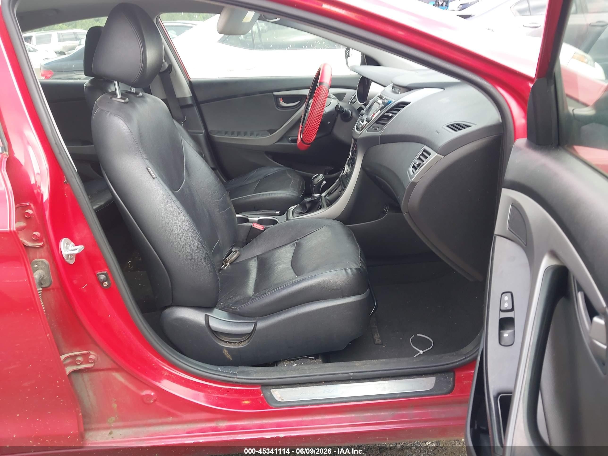 2014 Hyundai Elantra Sport Red vin: KMHDH4AH6EU100704