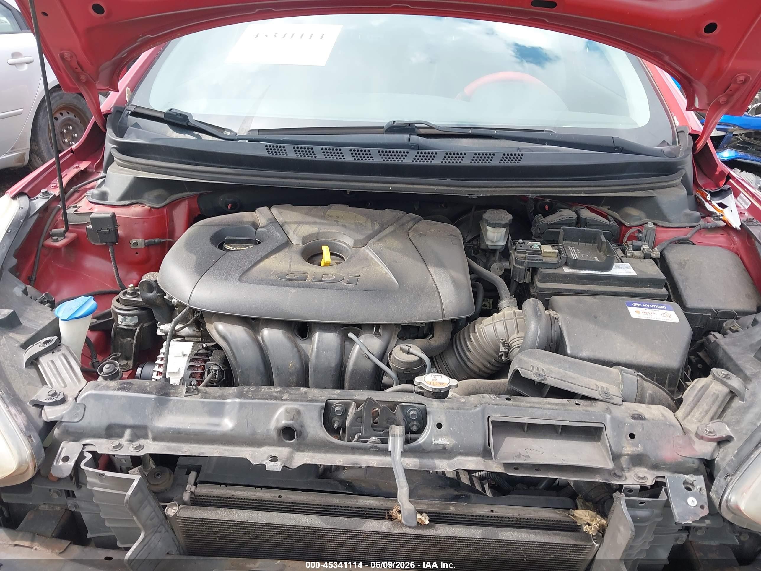 2014 Hyundai Elantra Sport Red vin: KMHDH4AH6EU100704