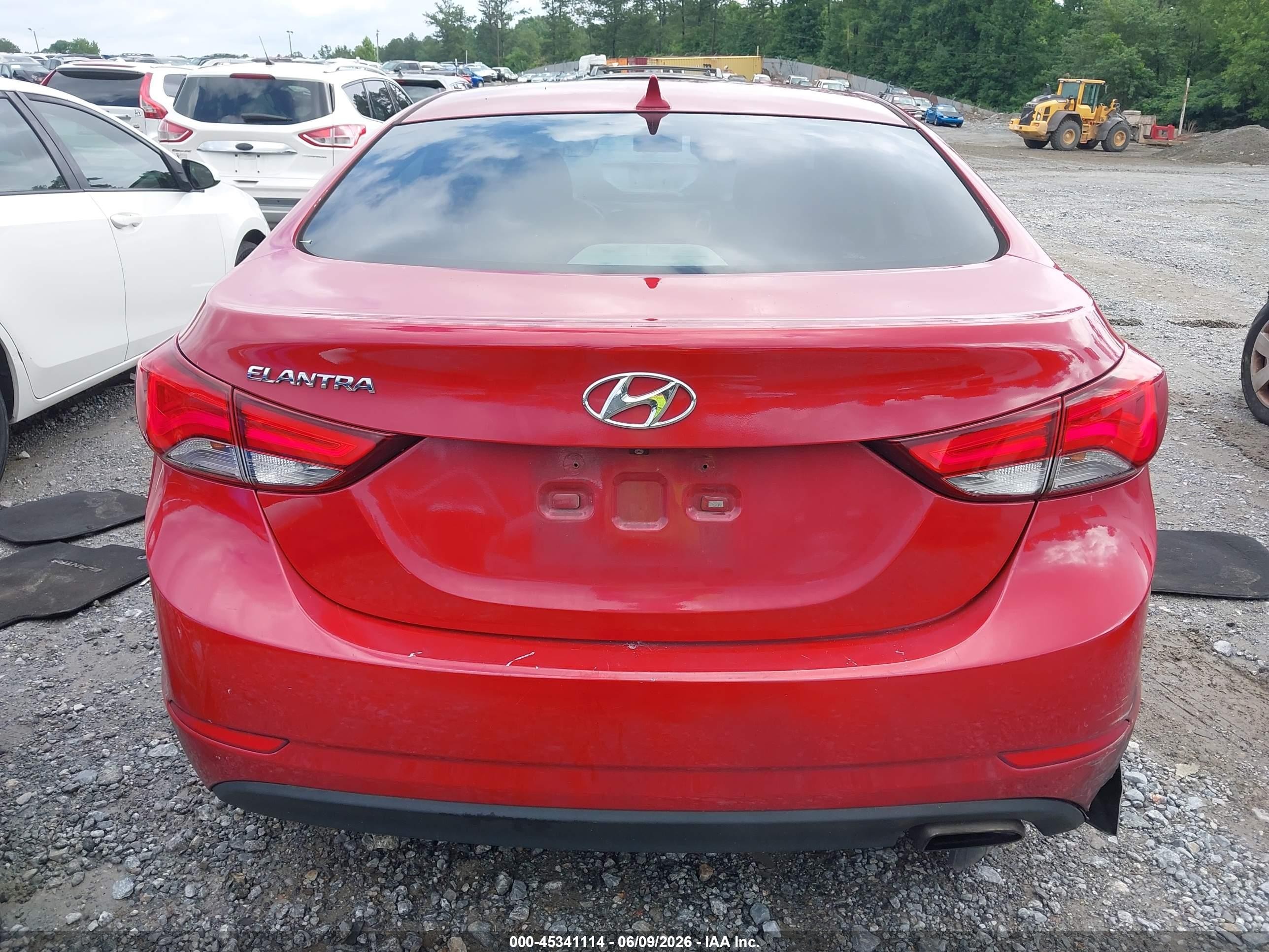 2014 Hyundai Elantra Sport Red vin: KMHDH4AH6EU100704