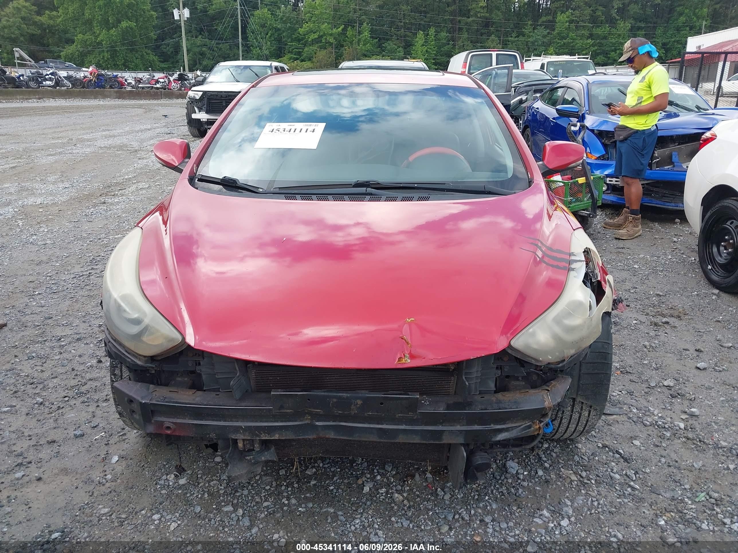 2014 Hyundai Elantra Sport Red vin: KMHDH4AH6EU100704