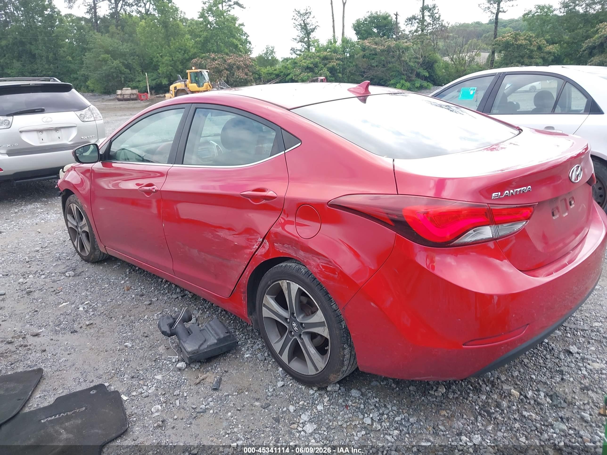 2014 Hyundai Elantra Sport Red vin: KMHDH4AH6EU100704