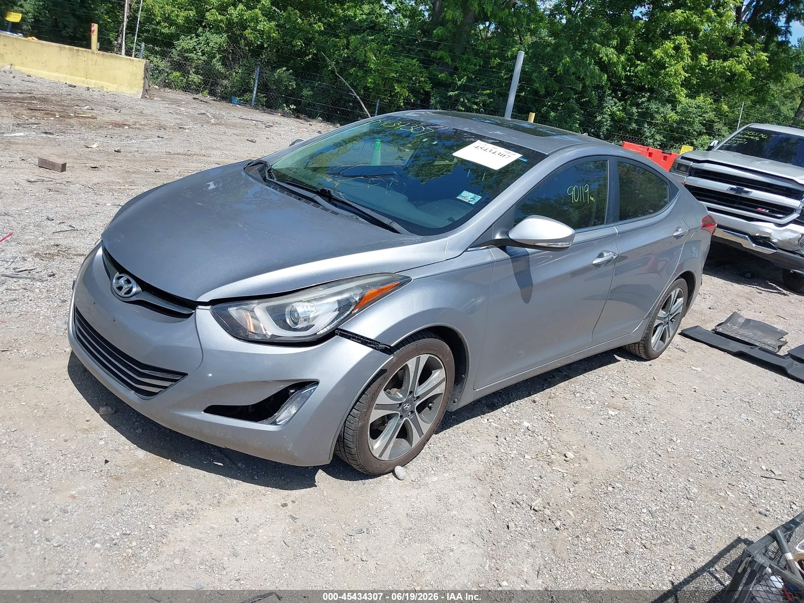 2014 Hyundai Elantra Sport Gray vin: KMHDH4AH6EU108706