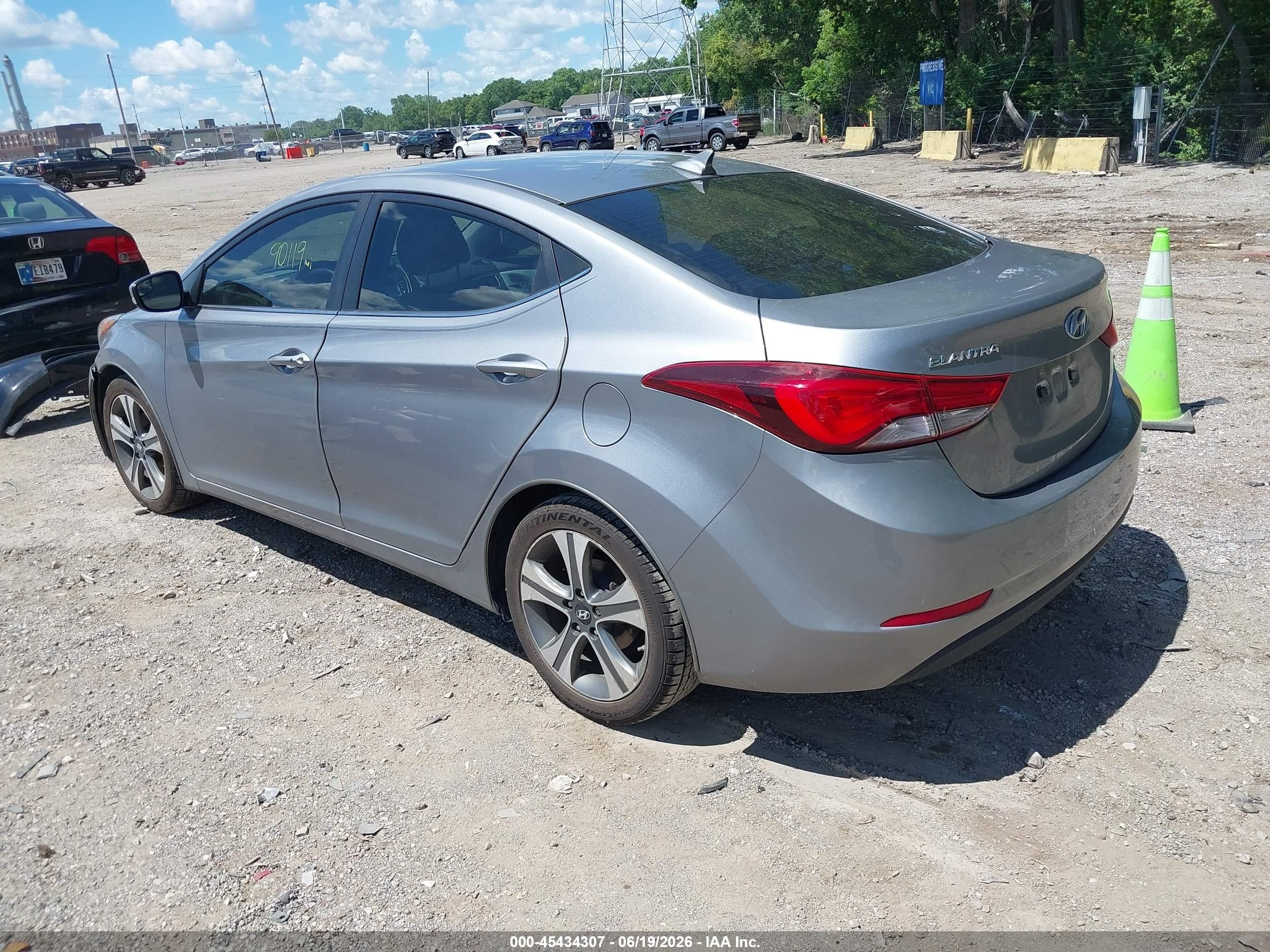 2014 Hyundai Elantra Sport Gray vin: KMHDH4AH6EU108706