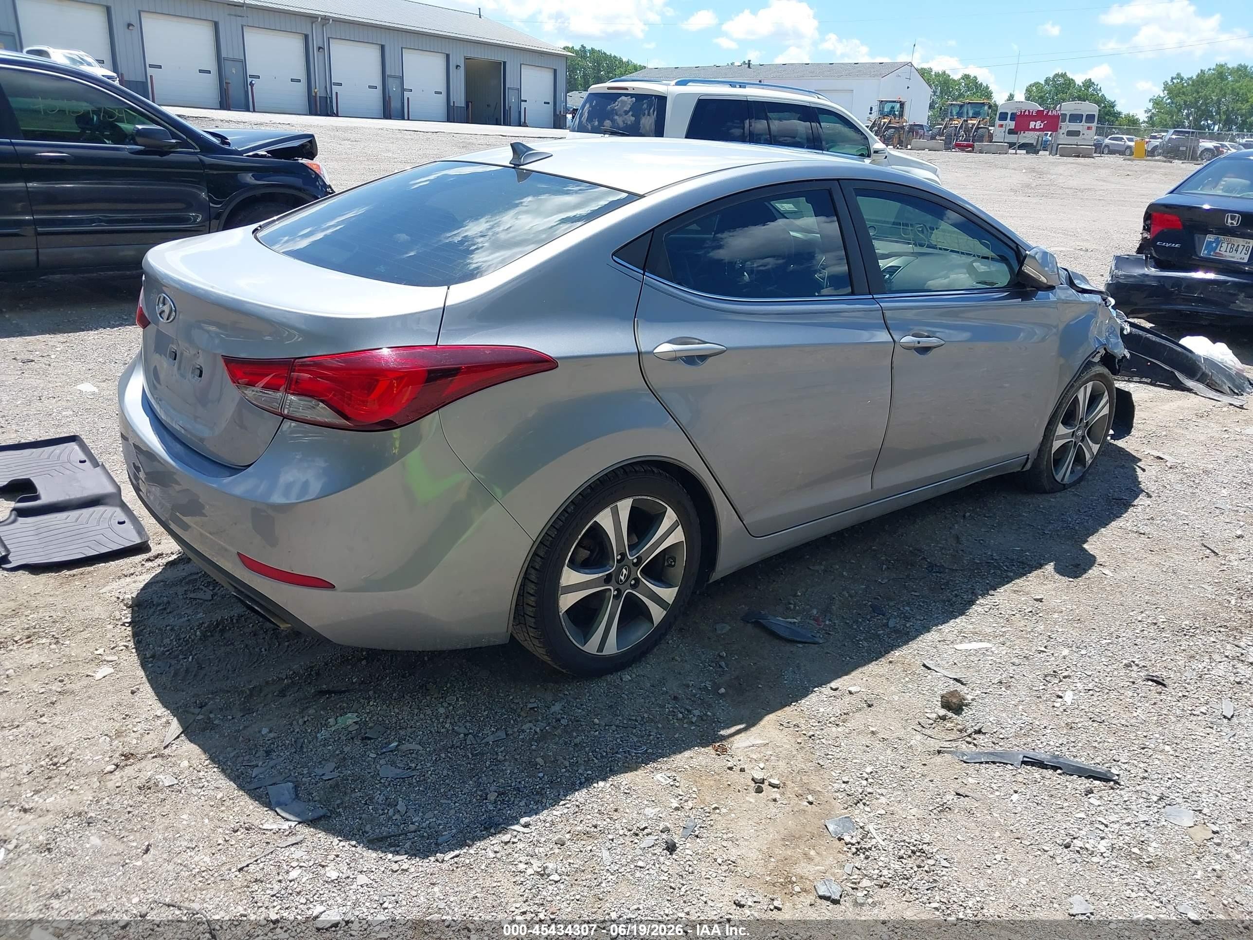 2014 Hyundai Elantra Sport Gray vin: KMHDH4AH6EU108706