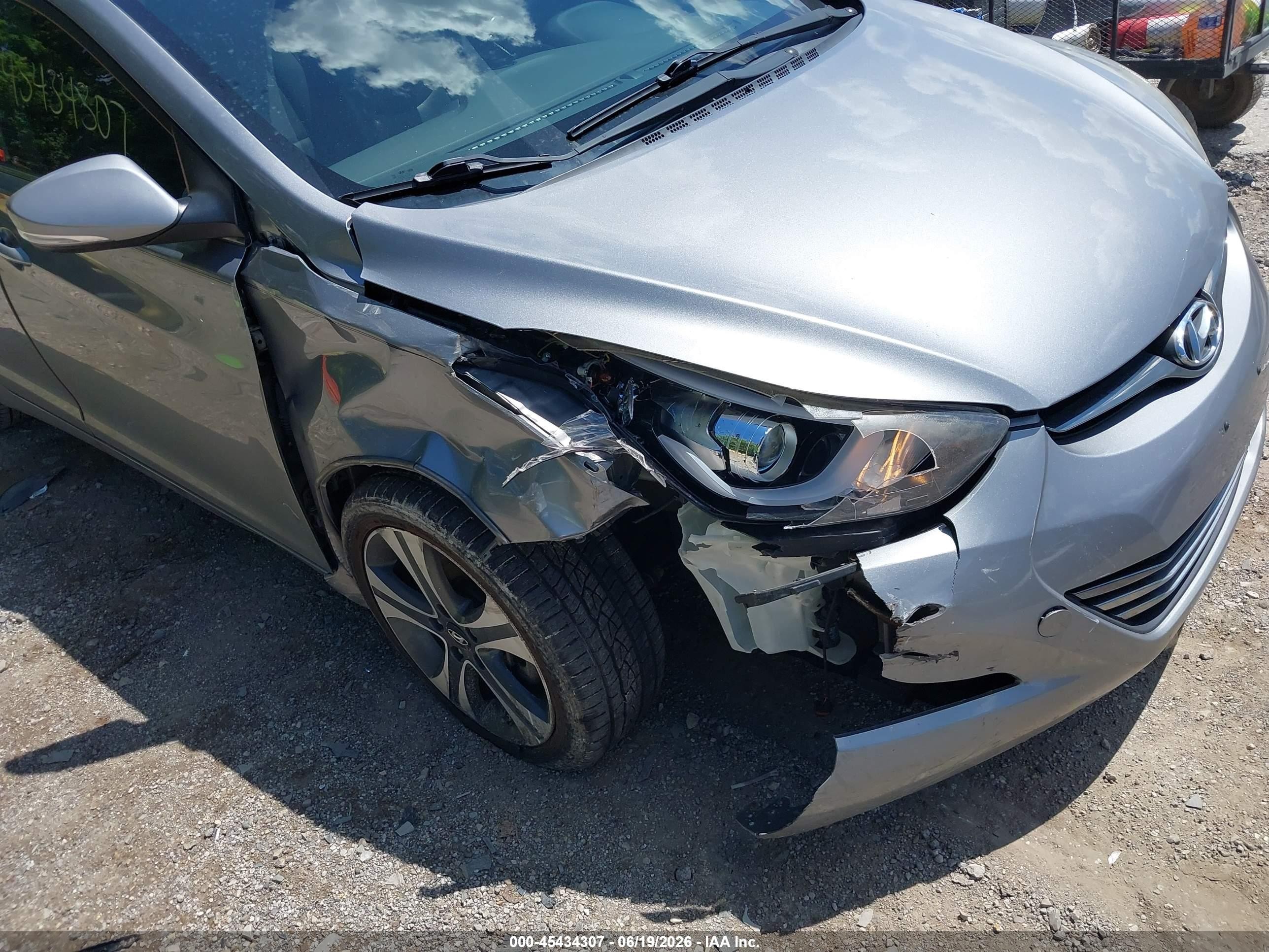 2014 Hyundai Elantra Sport Gray vin: KMHDH4AH6EU108706
