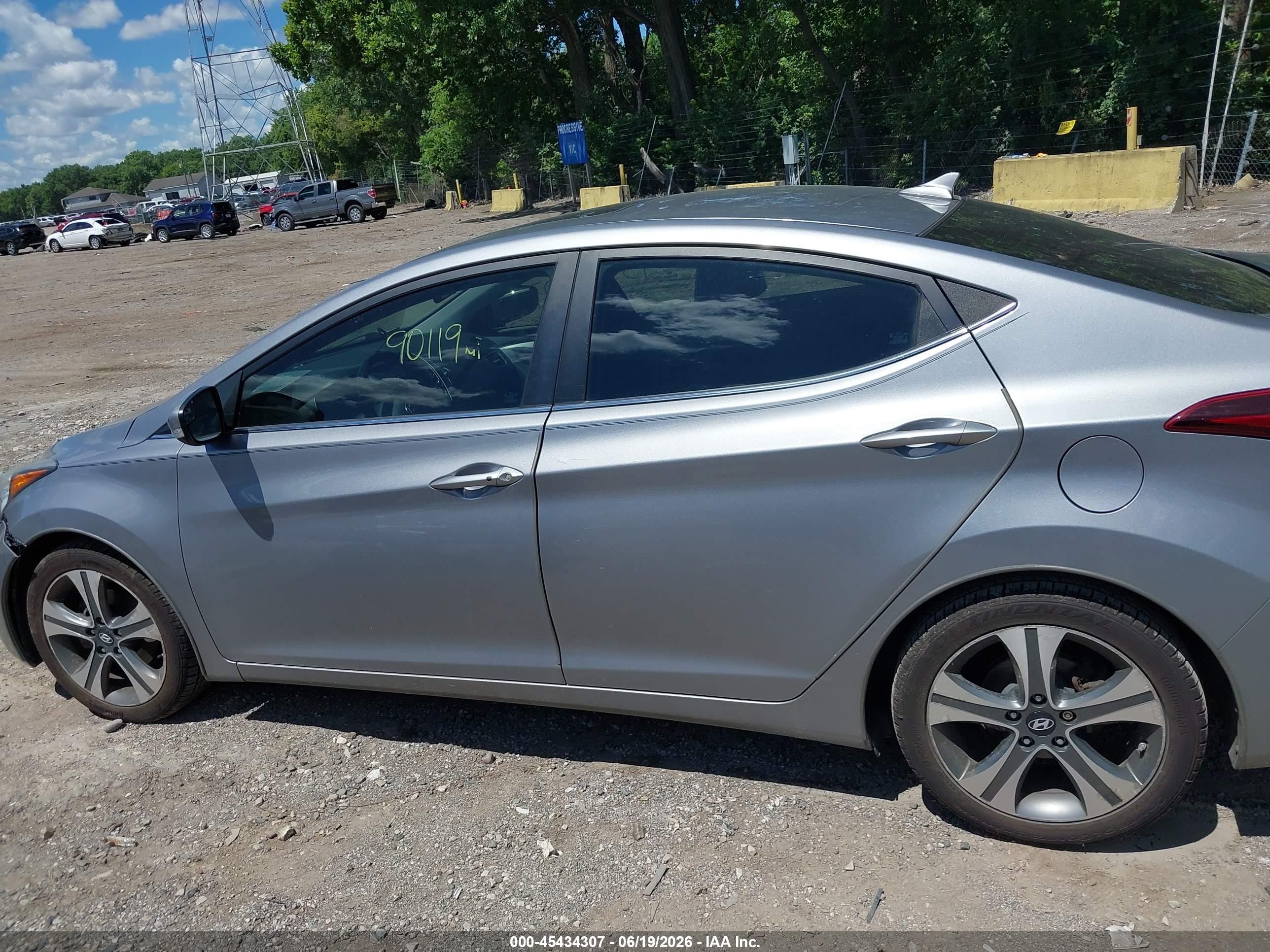 2014 Hyundai Elantra Sport Gray vin: KMHDH4AH6EU108706