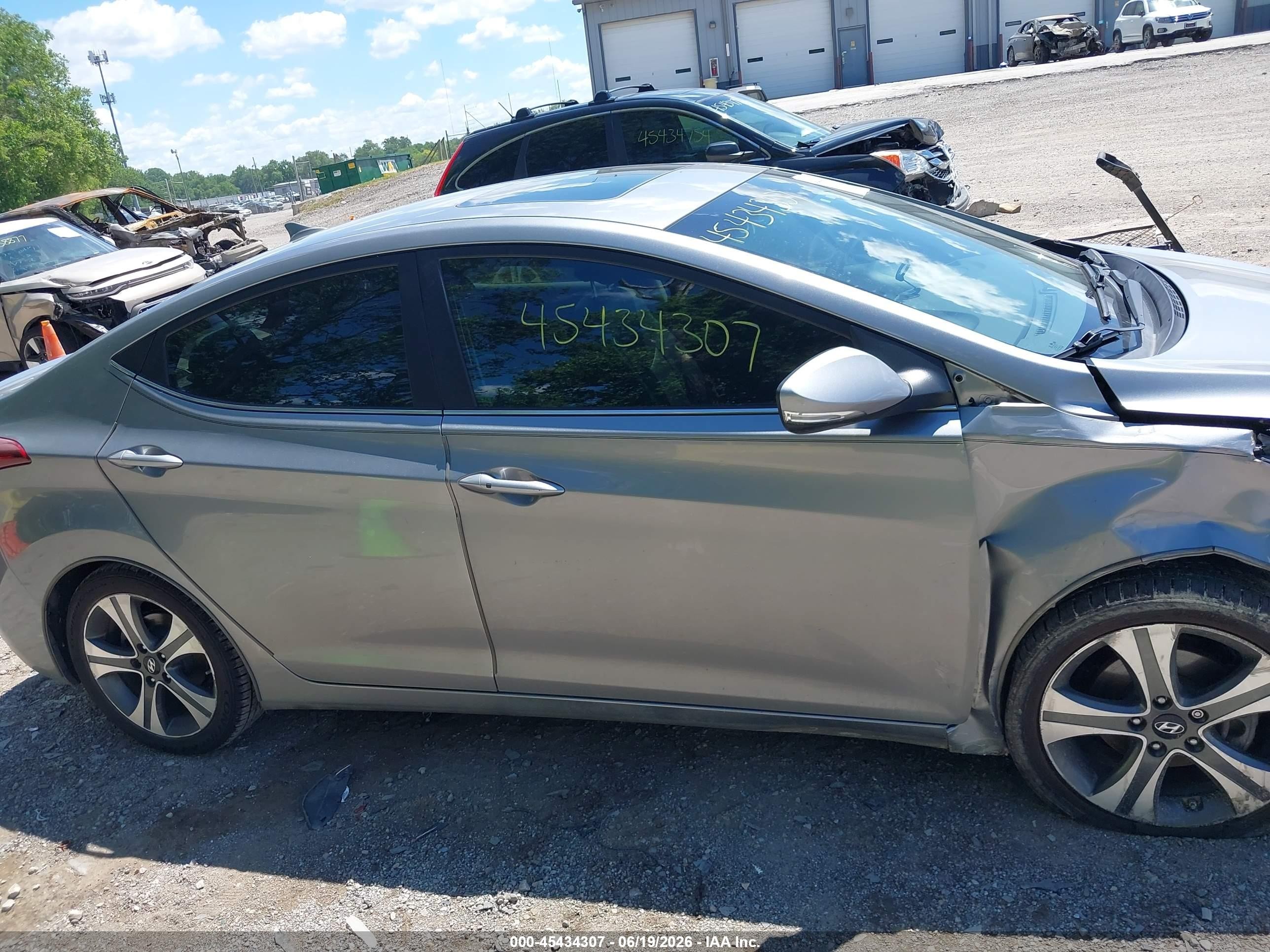 2014 Hyundai Elantra Sport Gray vin: KMHDH4AH6EU108706