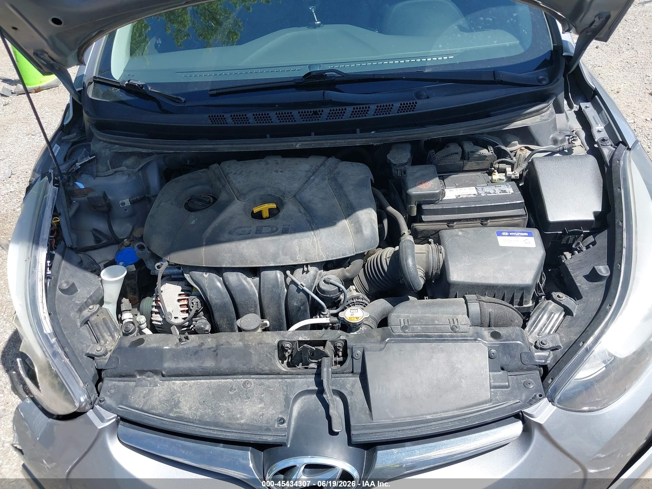 2014 Hyundai Elantra Sport Gray vin: KMHDH4AH6EU108706