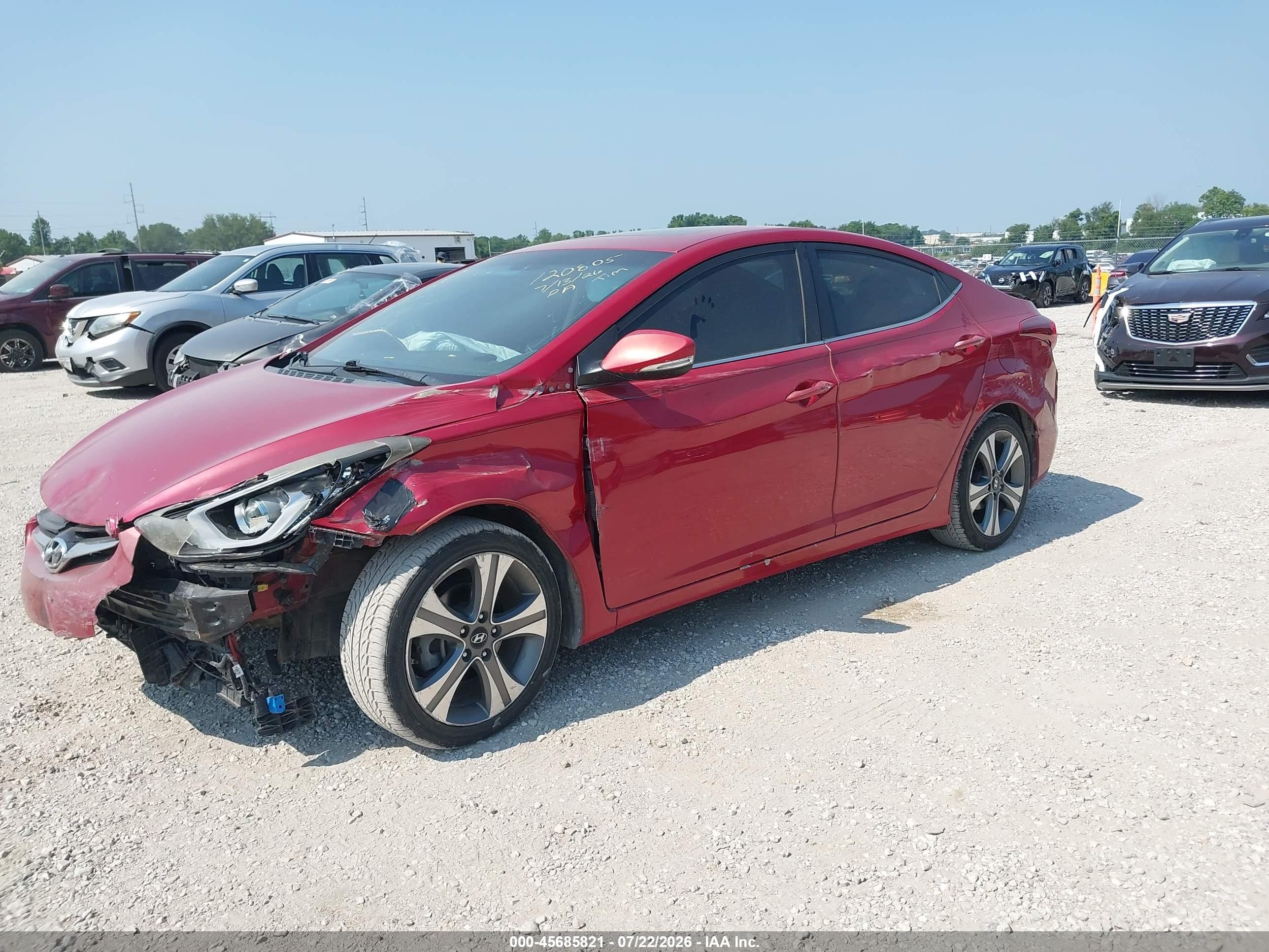 2014 Hyundai Elantra Sport Maroon vin: KMHDH4AH6EU162166