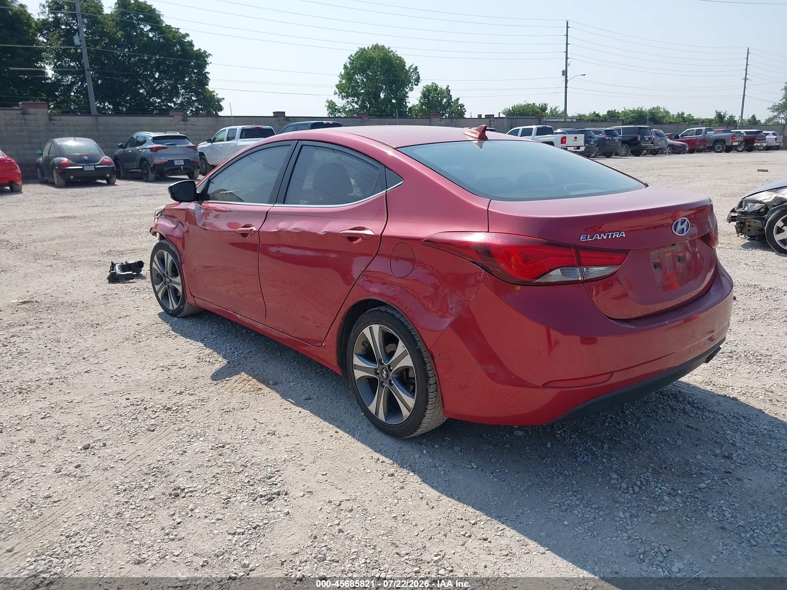 2014 Hyundai Elantra Sport Maroon vin: KMHDH4AH6EU162166