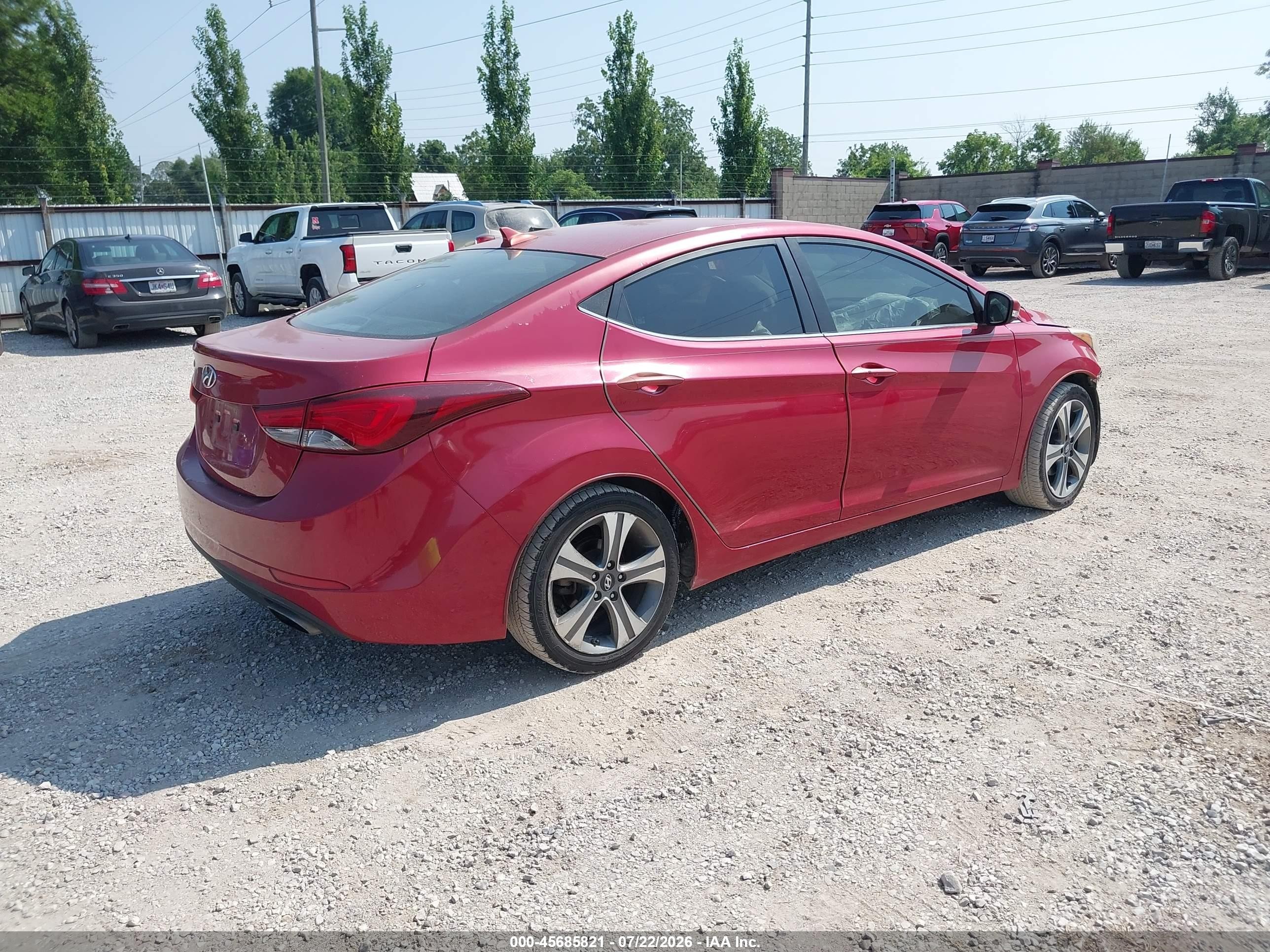 2014 Hyundai Elantra Sport Maroon vin: KMHDH4AH6EU162166