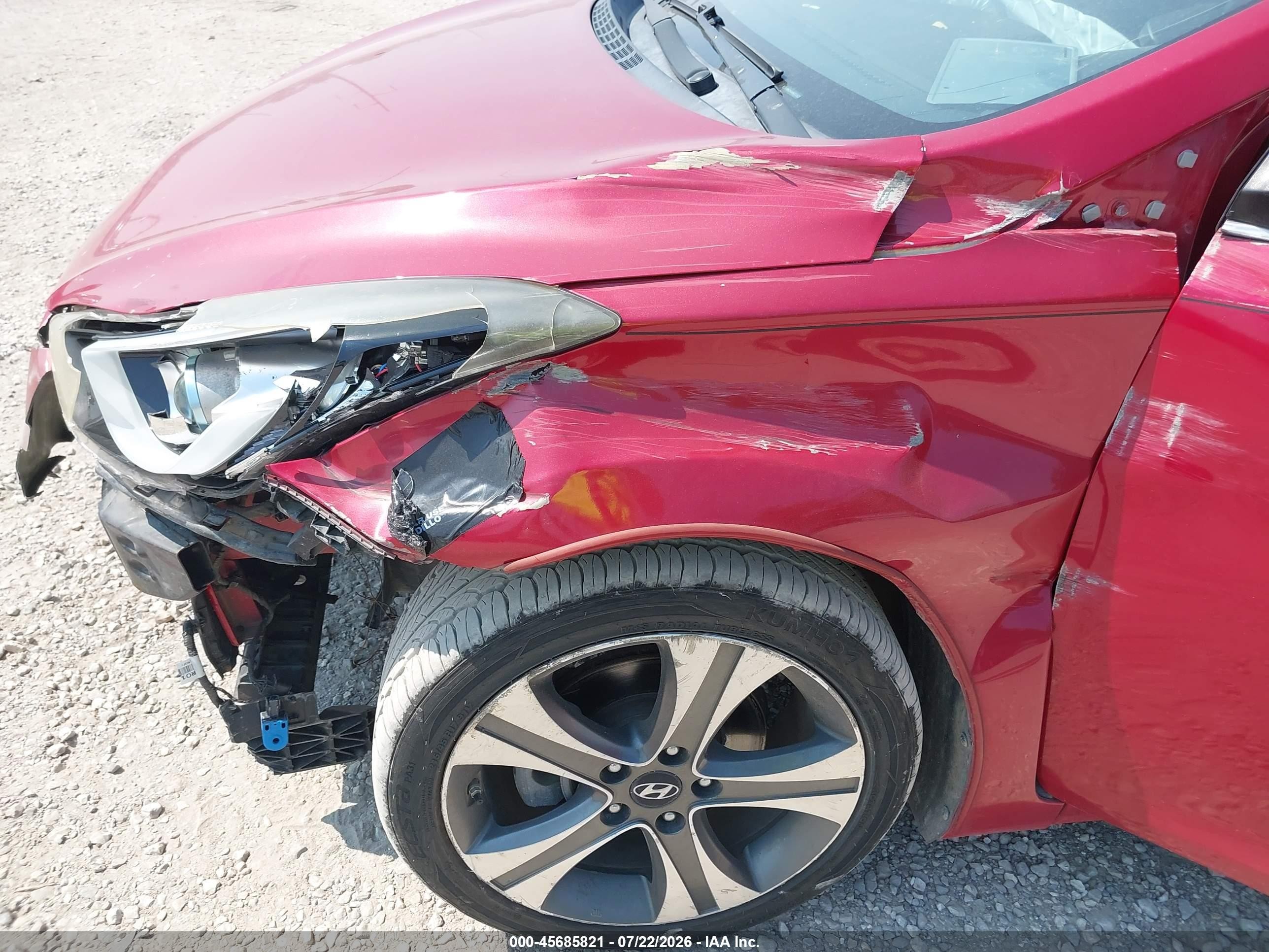 2014 Hyundai Elantra Sport Maroon vin: KMHDH4AH6EU162166