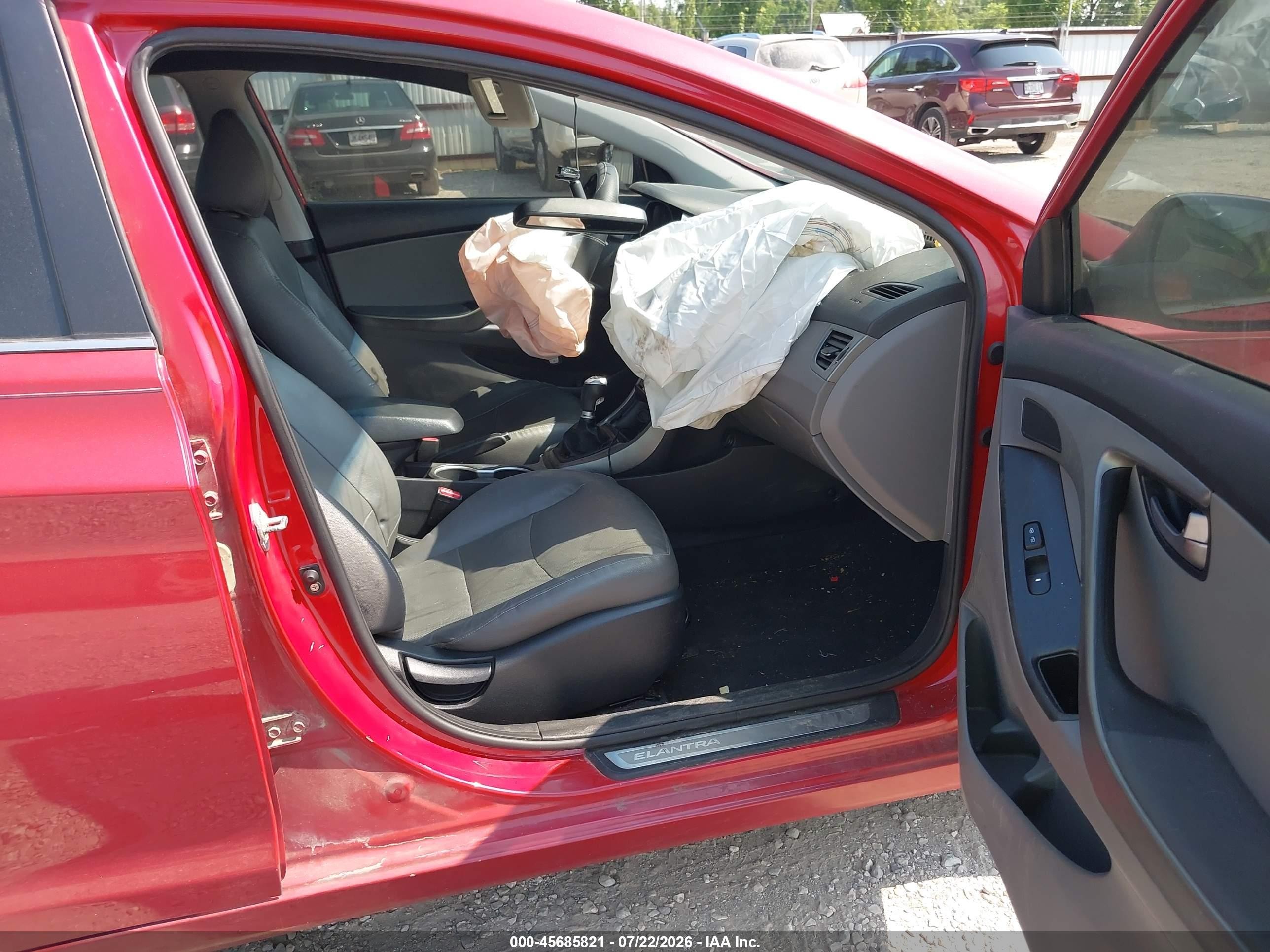 2014 Hyundai Elantra Sport Maroon vin: KMHDH4AH6EU162166