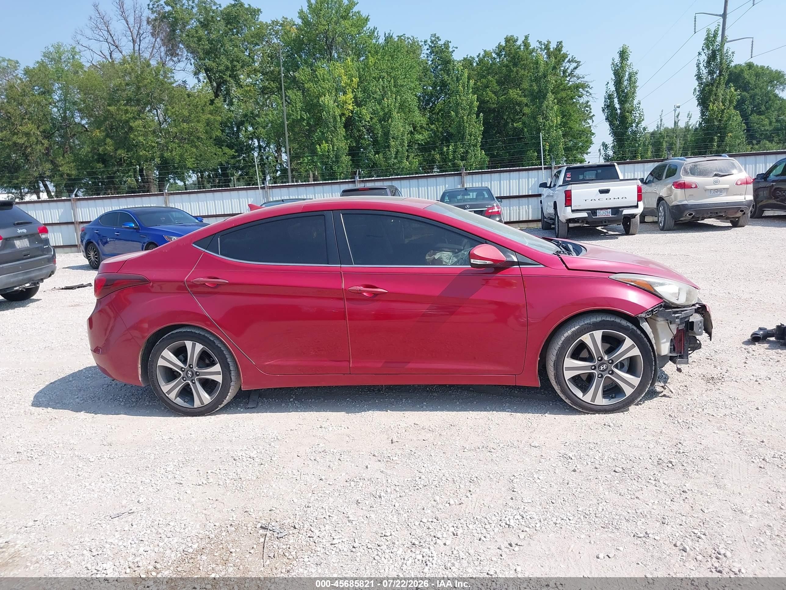 2014 Hyundai Elantra Sport Maroon vin: KMHDH4AH6EU162166
