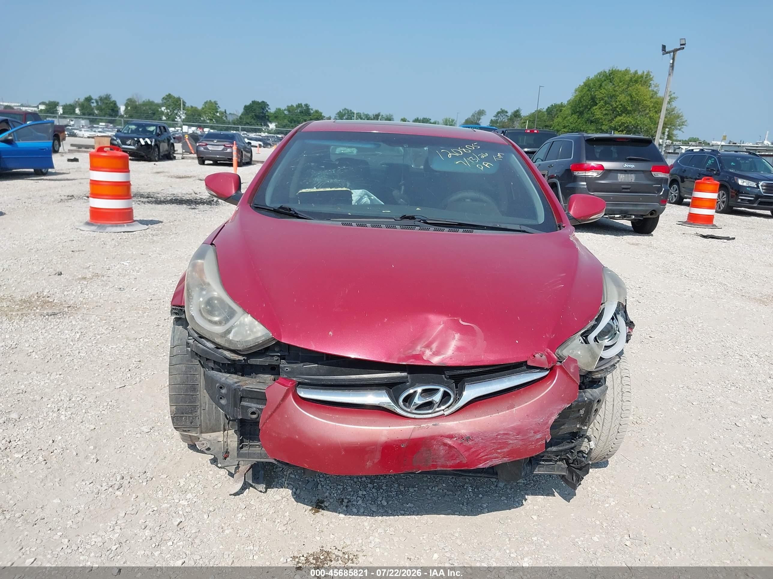2014 Hyundai Elantra Sport Maroon vin: KMHDH4AH6EU162166