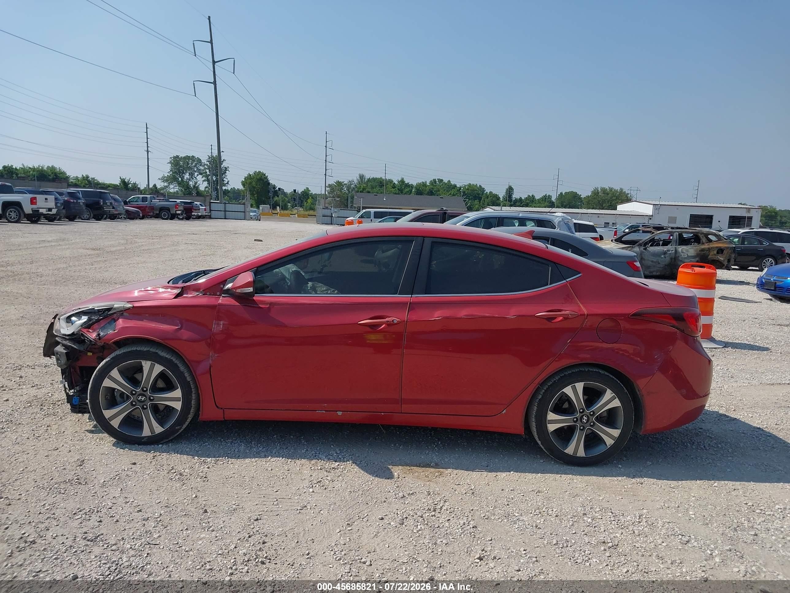 2014 Hyundai Elantra Sport Maroon vin: KMHDH4AH6EU162166