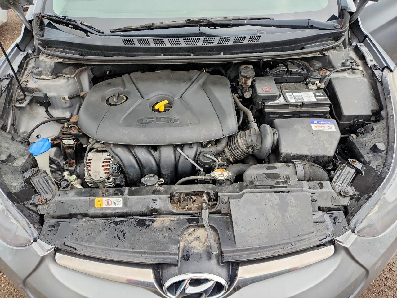 2014 Hyundai Elantra Gl Gray vin: KMHDH4AH6EU216713