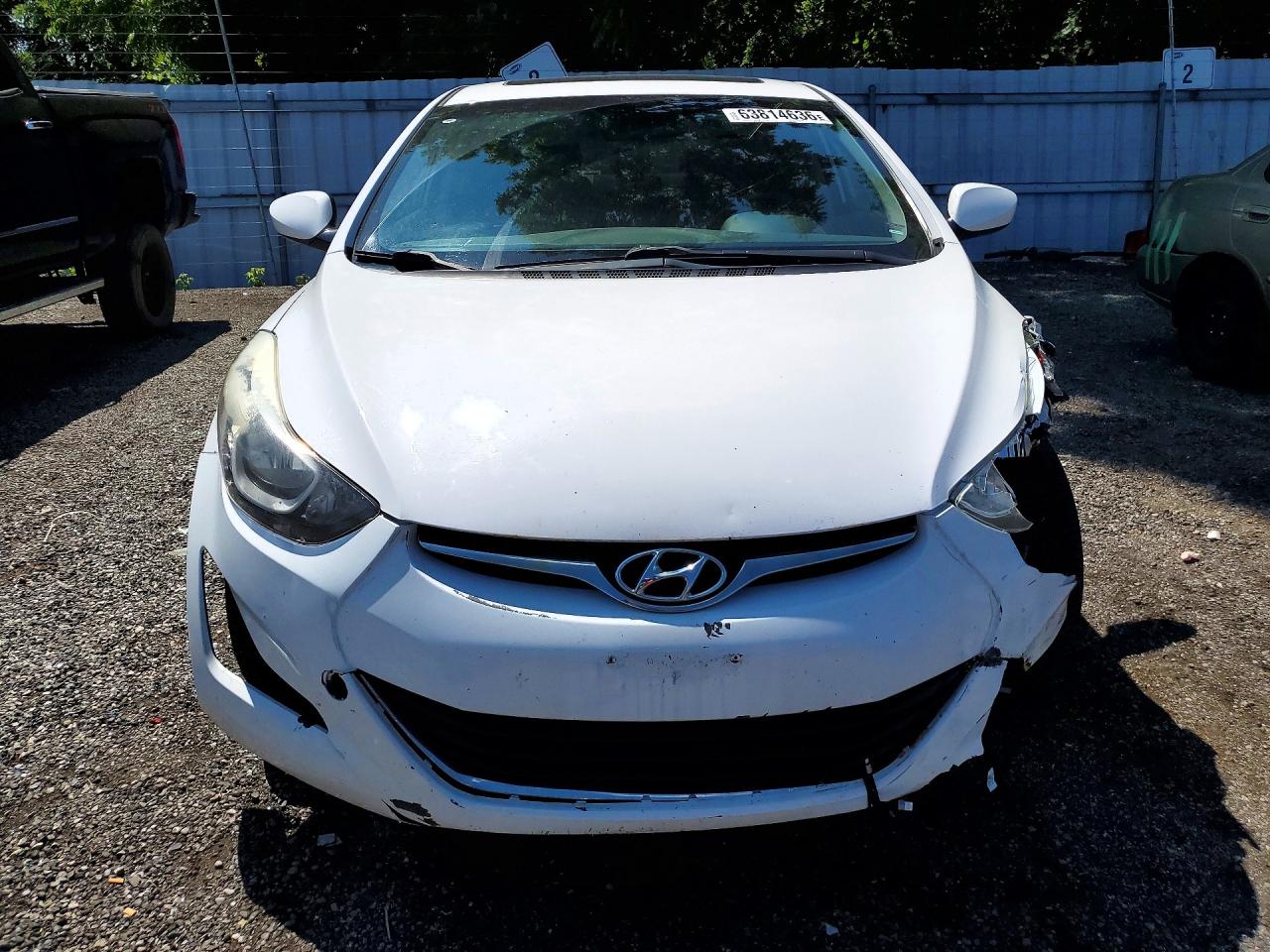 2015 Hyundai Elantra Белый vin: KMHDH4AH6FU418405