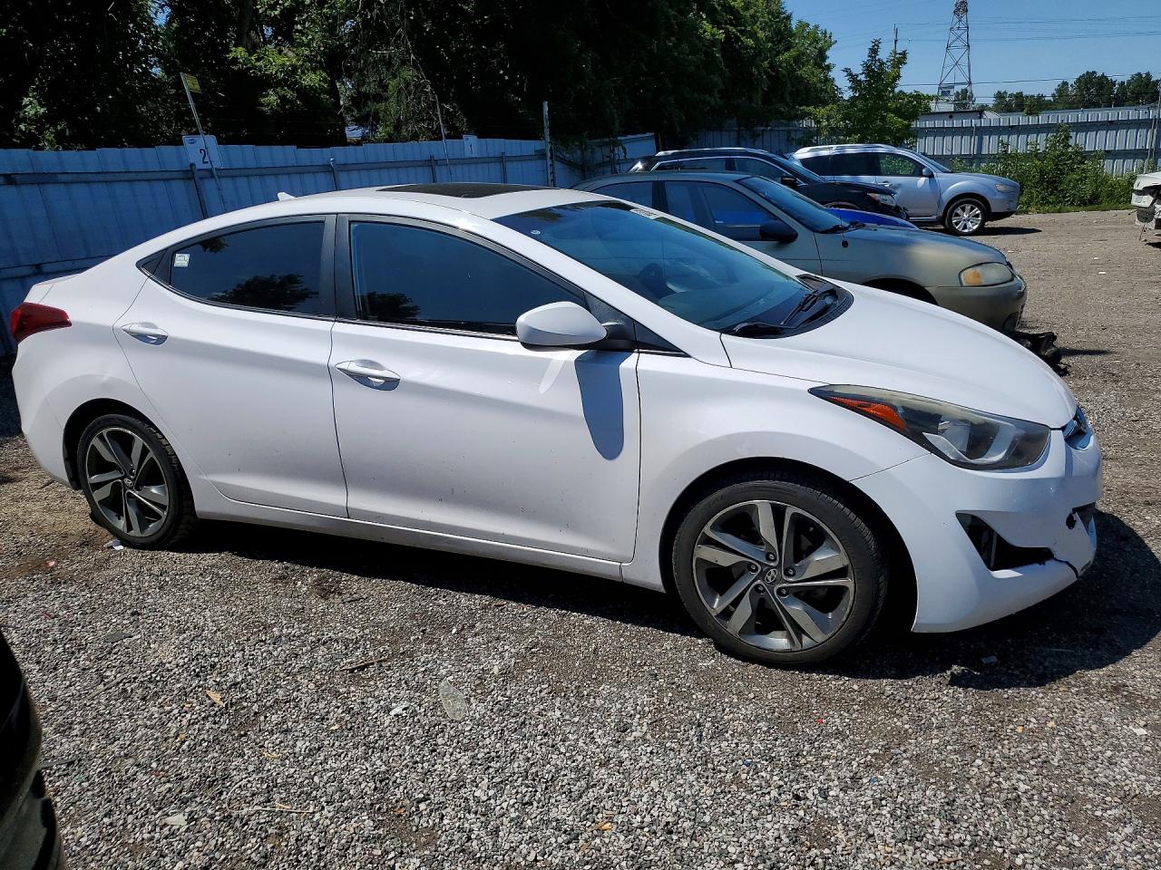 2015 Hyundai Elantra Белый vin: KMHDH4AH6FU418405