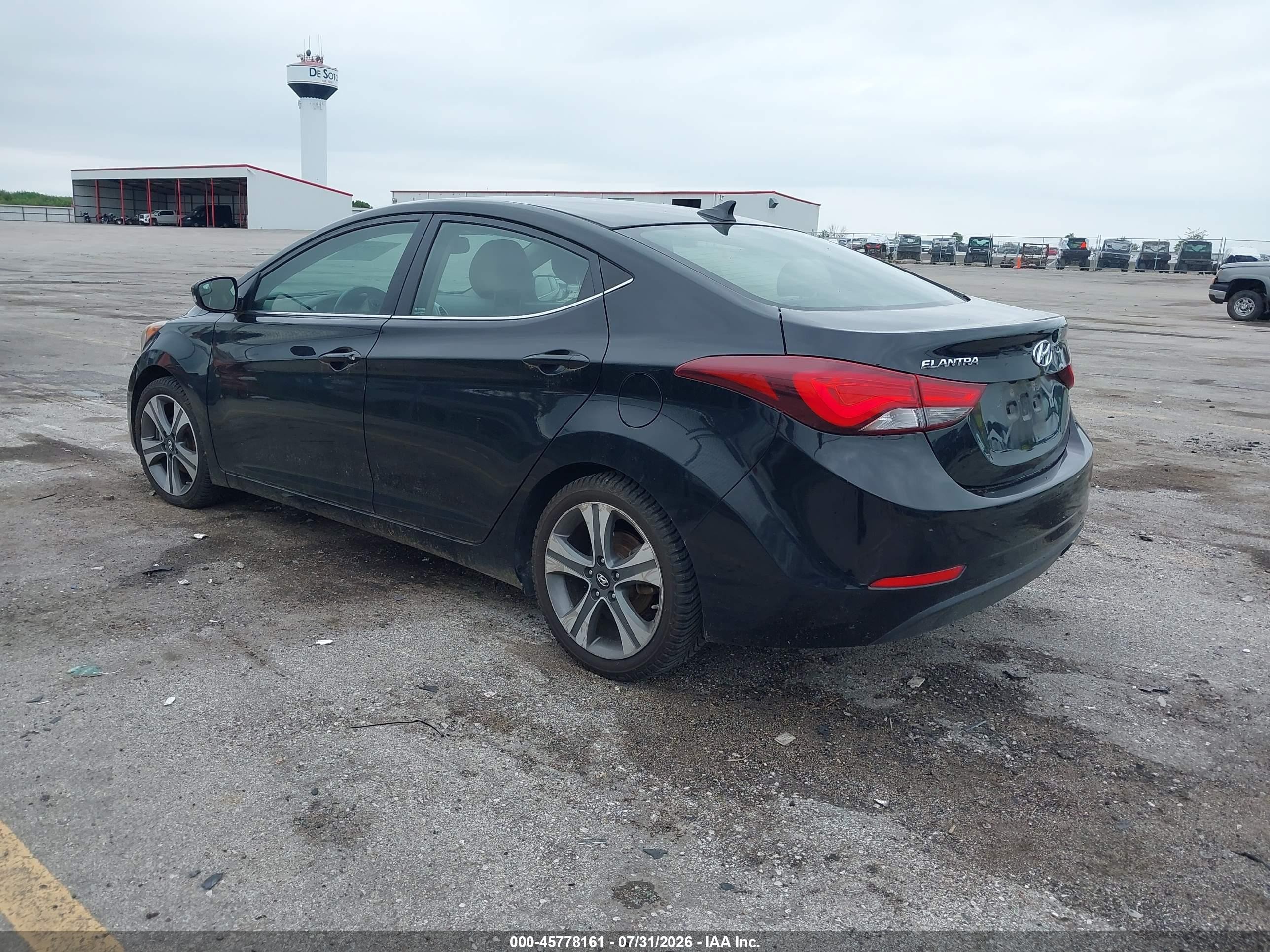2014 Hyundai Elantra Sport Black vin: KMHDH4AH7EU124008