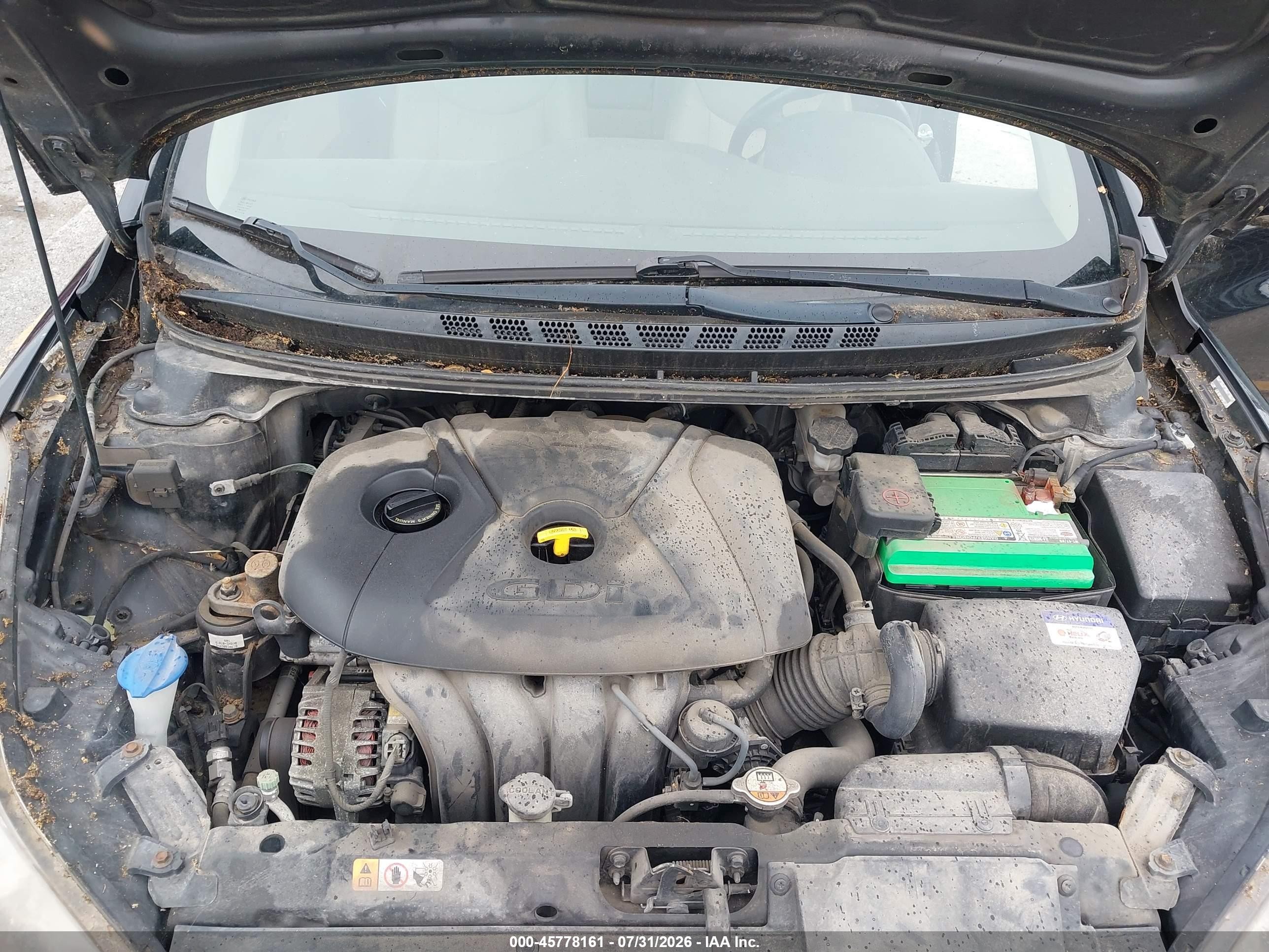 2014 Hyundai Elantra Sport Black vin: KMHDH4AH7EU124008