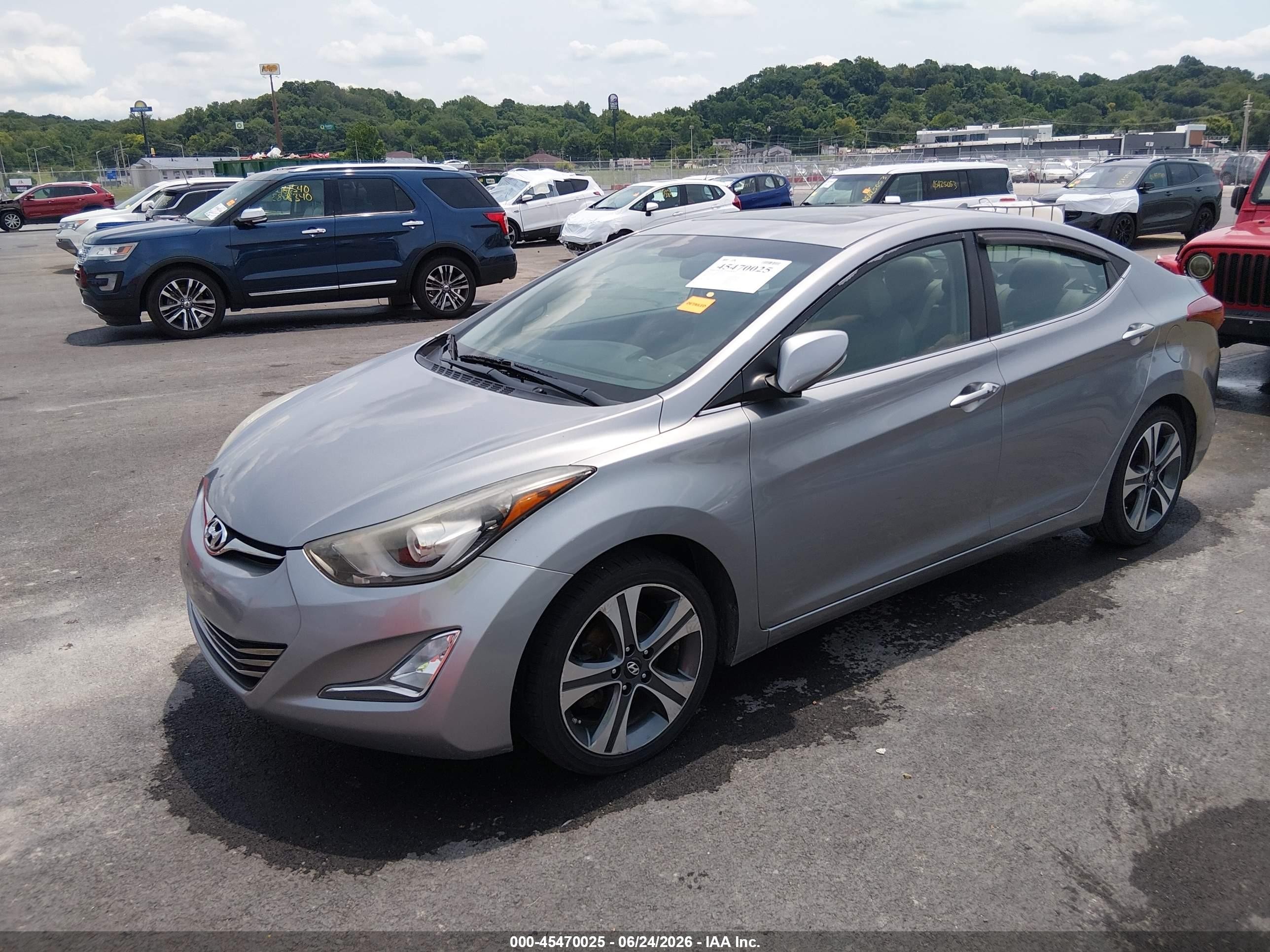 2014 Hyundai Elantra Sport Gray vin: KMHDH4AH7EU136725