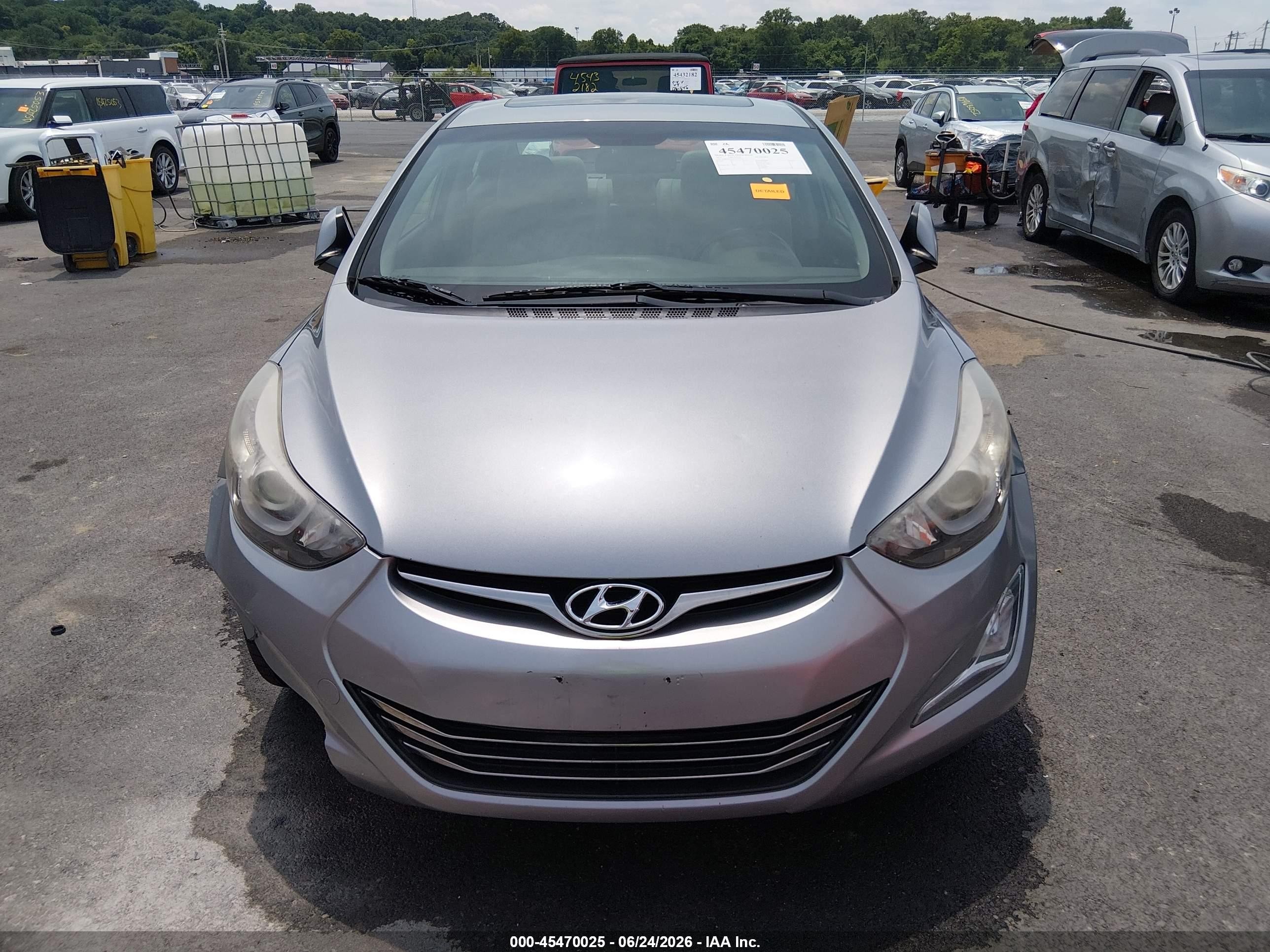 2014 Hyundai Elantra Sport Gray vin: KMHDH4AH7EU136725