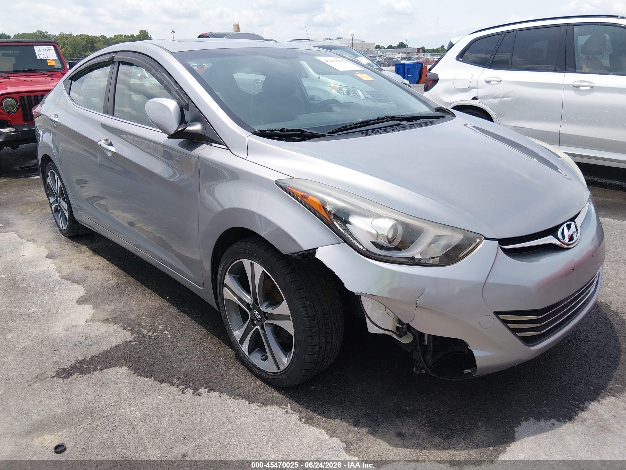 2014 Hyundai Elantra Sport Gray vin: KMHDH4AH7EU136725