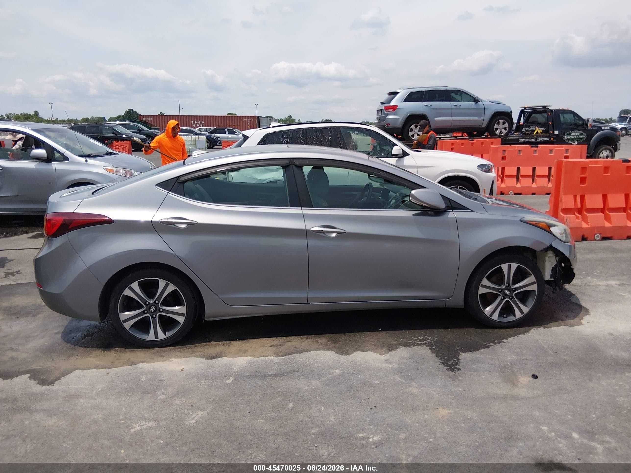 2014 Hyundai Elantra Sport Gray vin: KMHDH4AH7EU136725