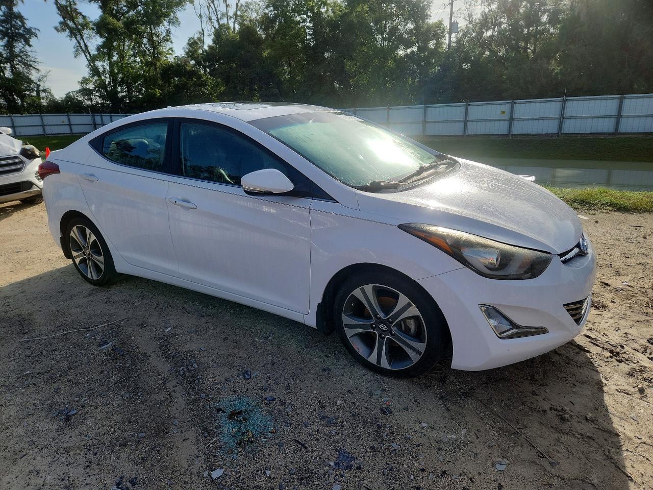 2015 Hyundai Elantra Sport White vin: KMHDH4AH7FU229617