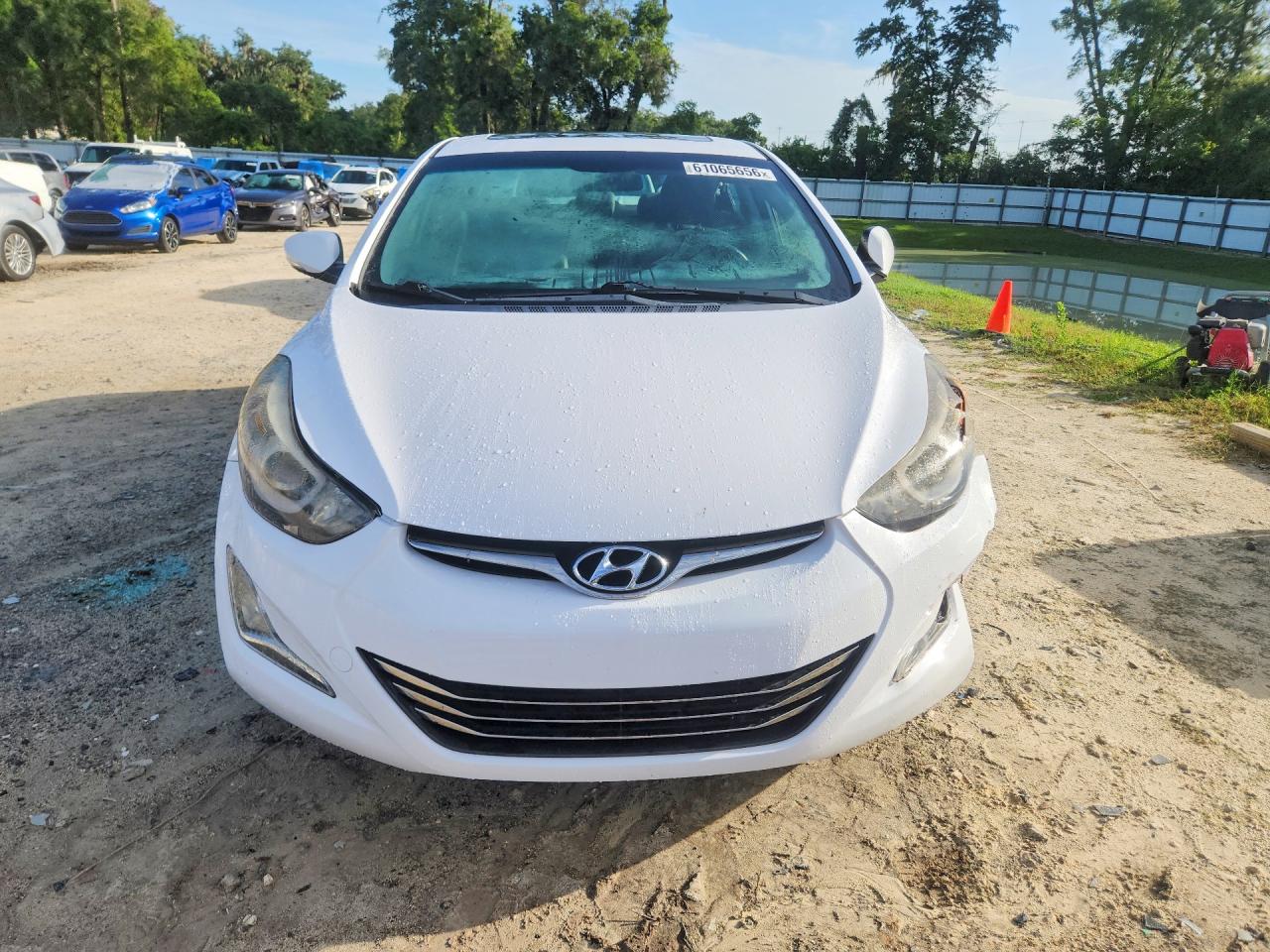 2015 Hyundai Elantra Sport White vin: KMHDH4AH7FU229617