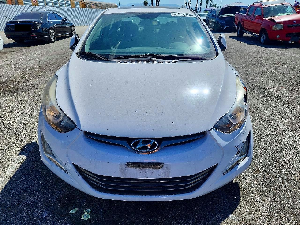 2015 Hyundai Elantra Sport White vin: KMHDH4AH7FU345528