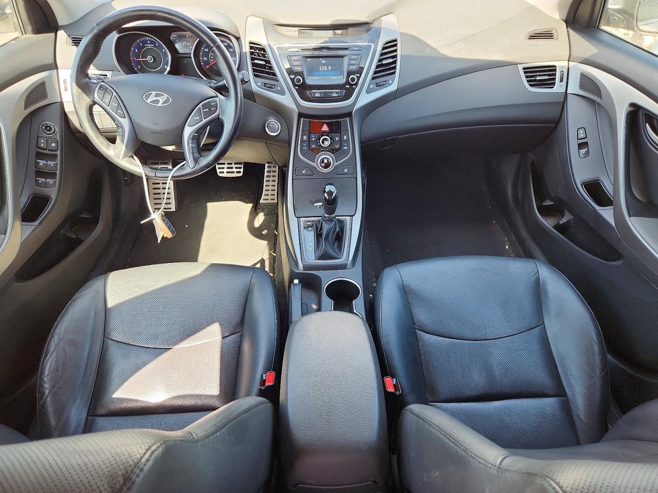 2015 Hyundai Elantra Sport White vin: KMHDH4AH7FU345528