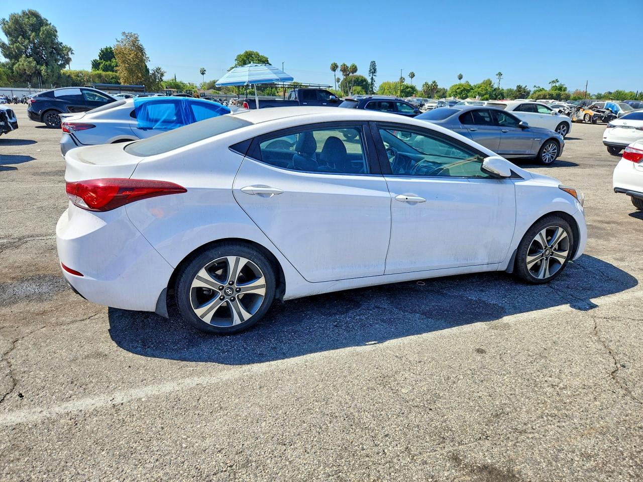 2015 Hyundai Elantra Sport White vin: KMHDH4AH7FU345528
