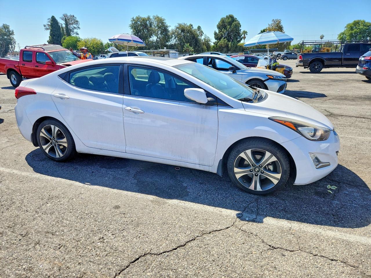 2015 Hyundai Elantra Sport White vin: KMHDH4AH7FU345528