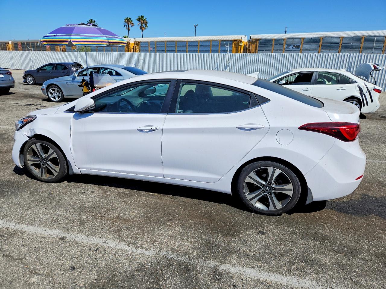 2015 Hyundai Elantra Sport White vin: KMHDH4AH7FU345528
