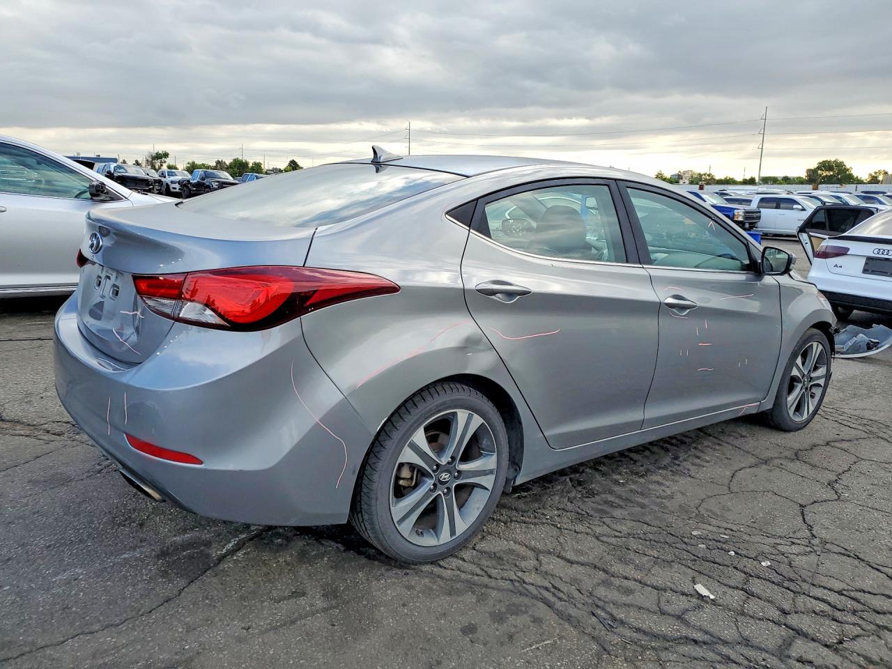 2014 Hyundai Elantra Sport Silver vin: KMHDH4AH8EU060660