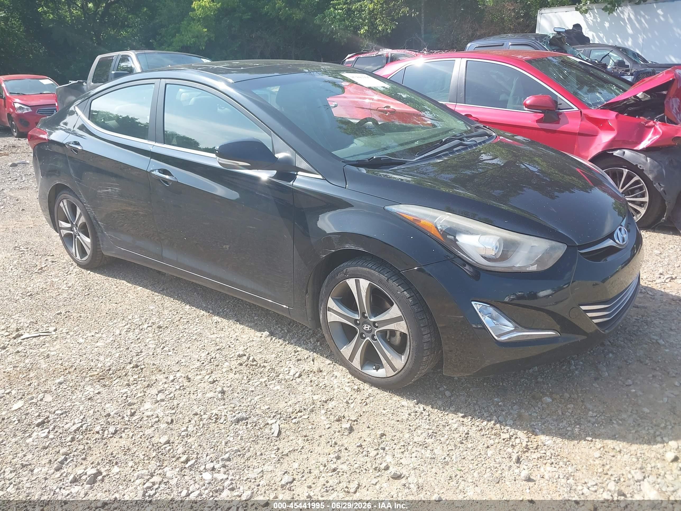 2014 Hyundai Elantra Sport Black vin: KMHDH4AH8EU077376