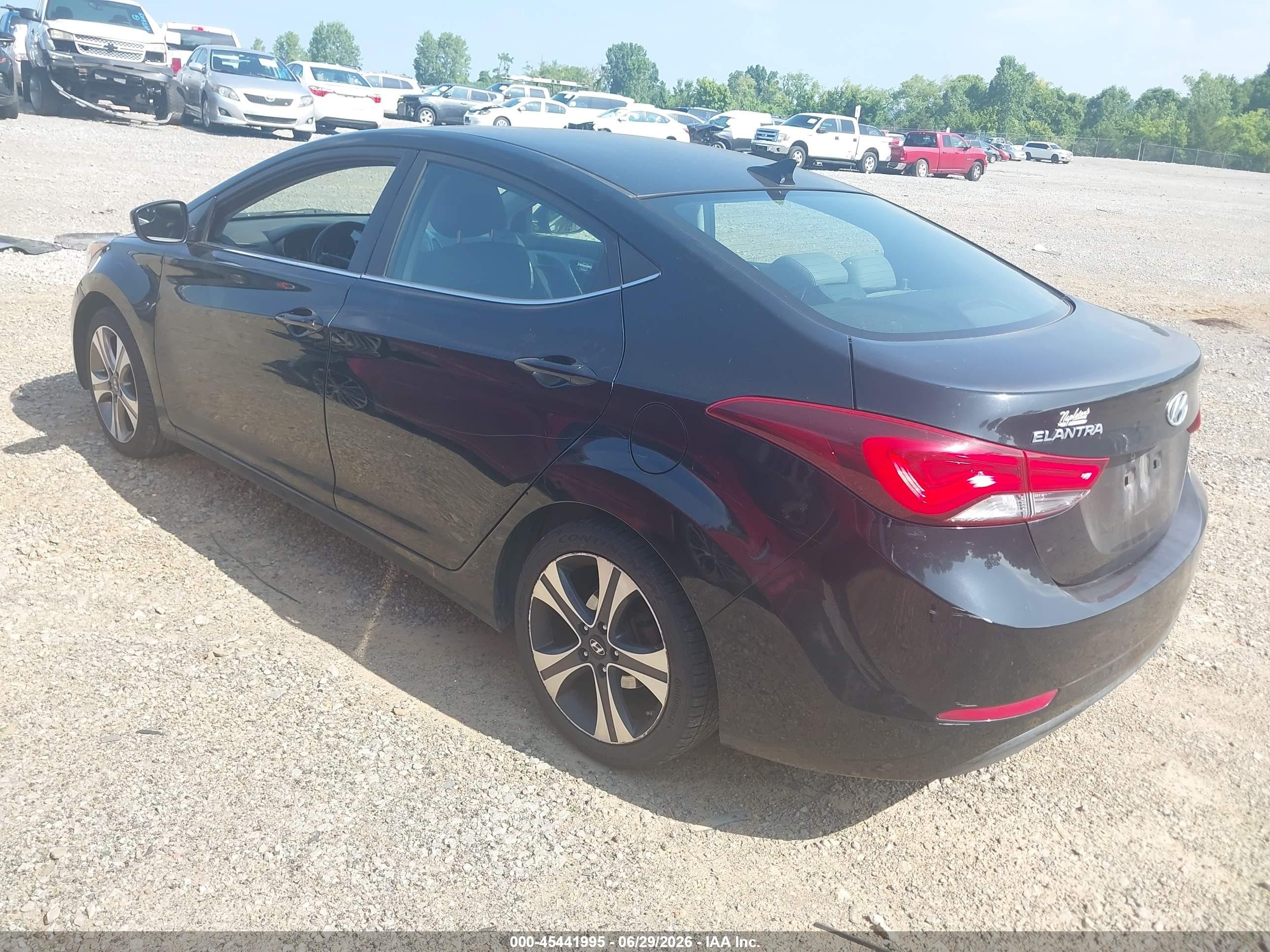 2014 Hyundai Elantra Sport Black vin: KMHDH4AH8EU077376